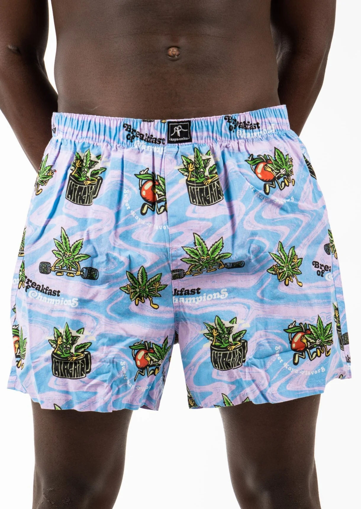 Boxer Algodón Weed Hombre - Azul