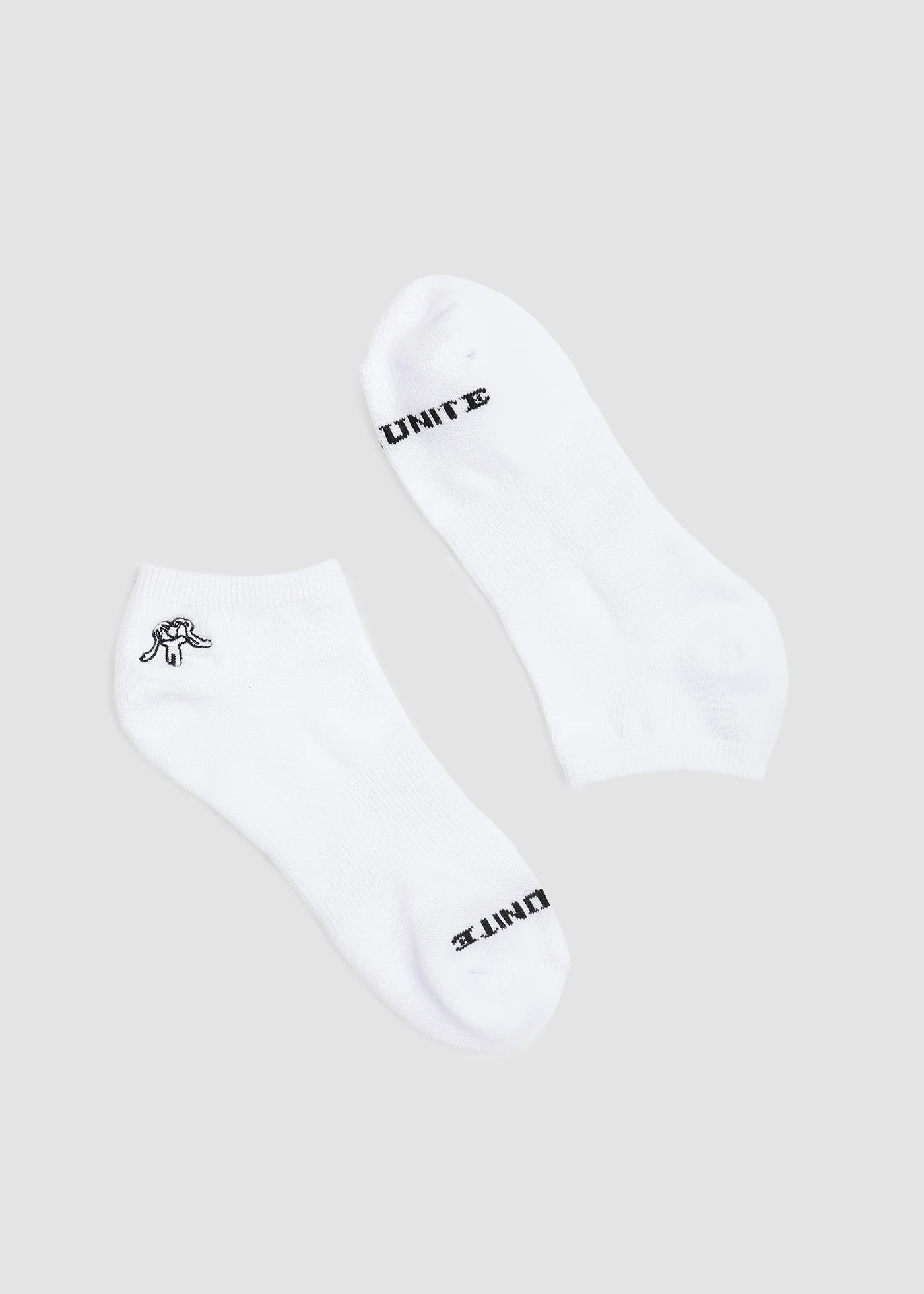 Calcetines Cortos Clásicos Algodón Básico - Blanco