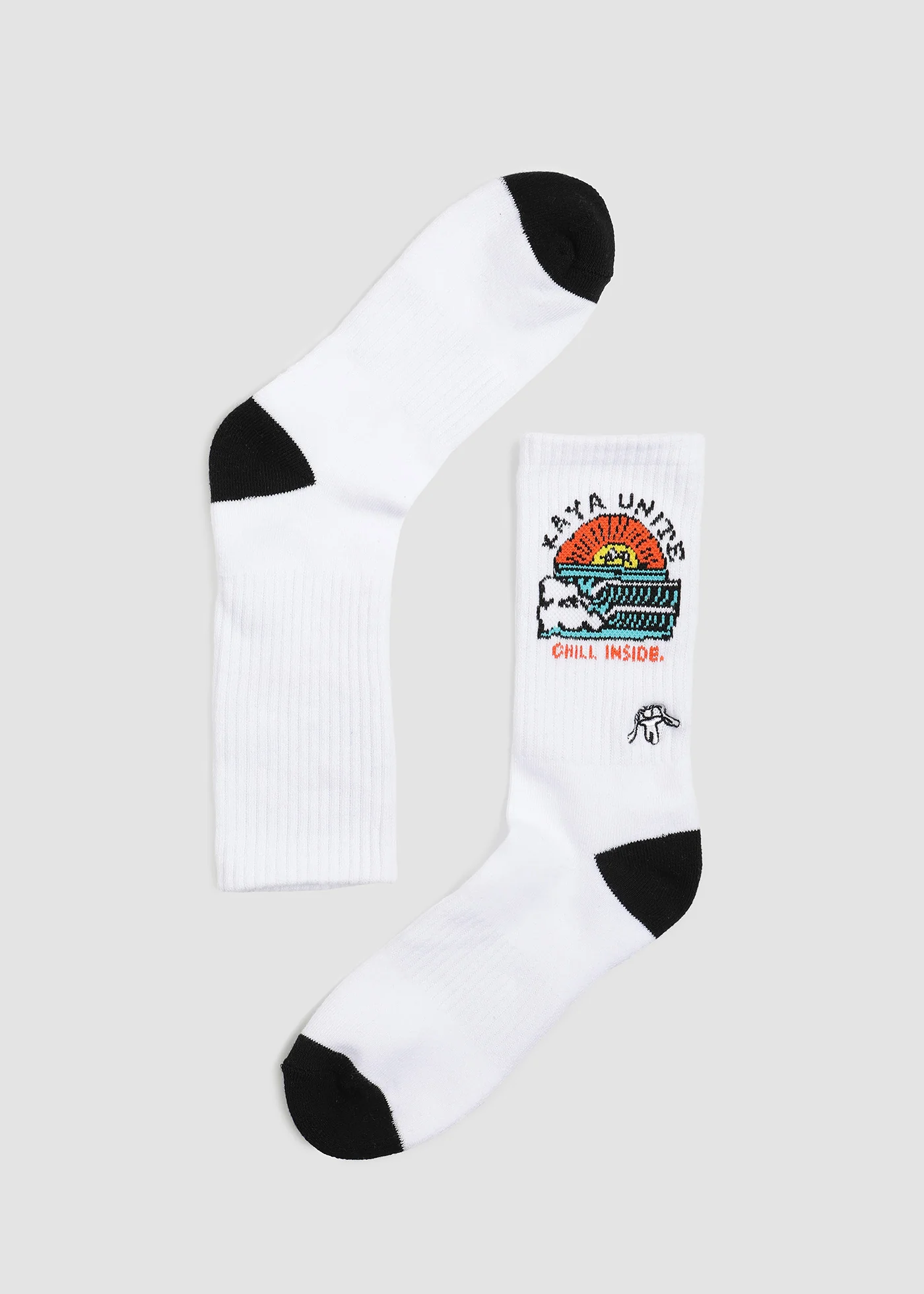 Calcetines Largos Diseño Algodón Knit Deep - Blanco
