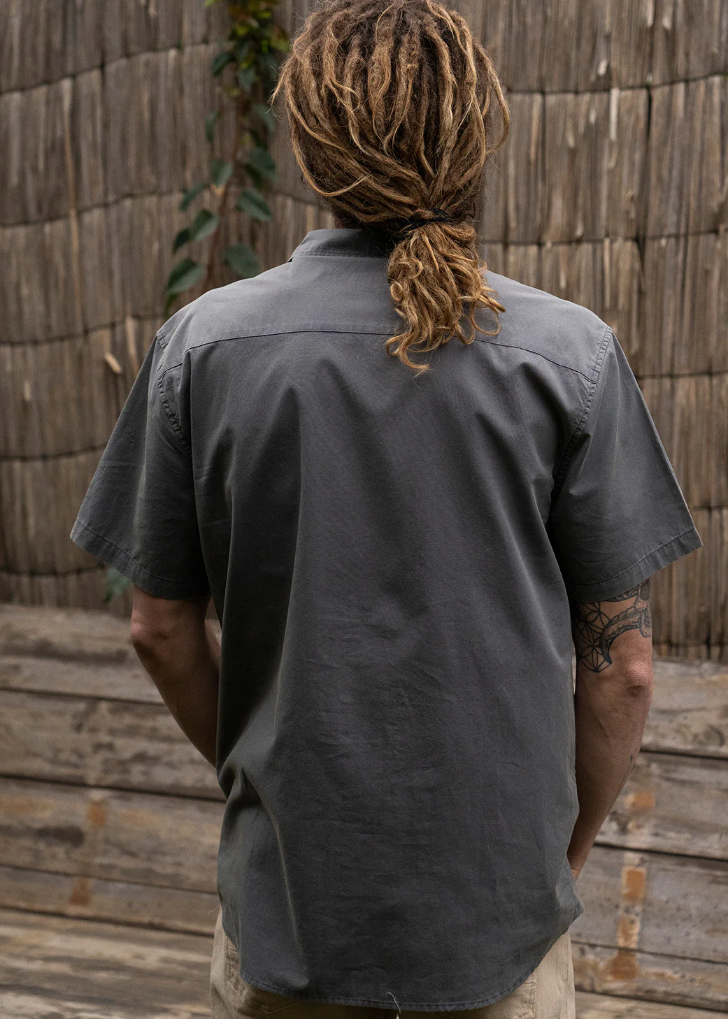 Camisa Clásica Manga Corta Algodón Hombre - Grey - Image 4