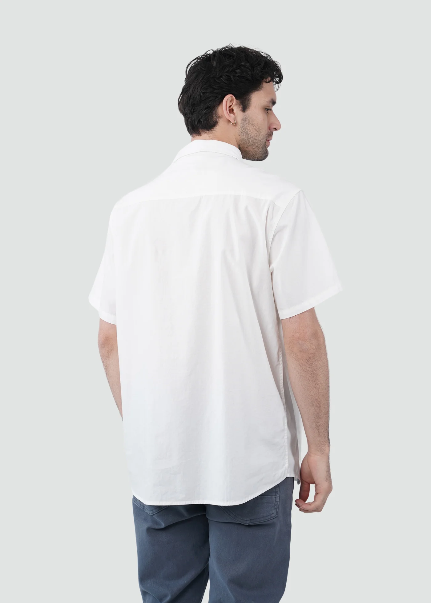 Camisa Clásica Manga Corta Algodón Hombre - Sand - Image 3