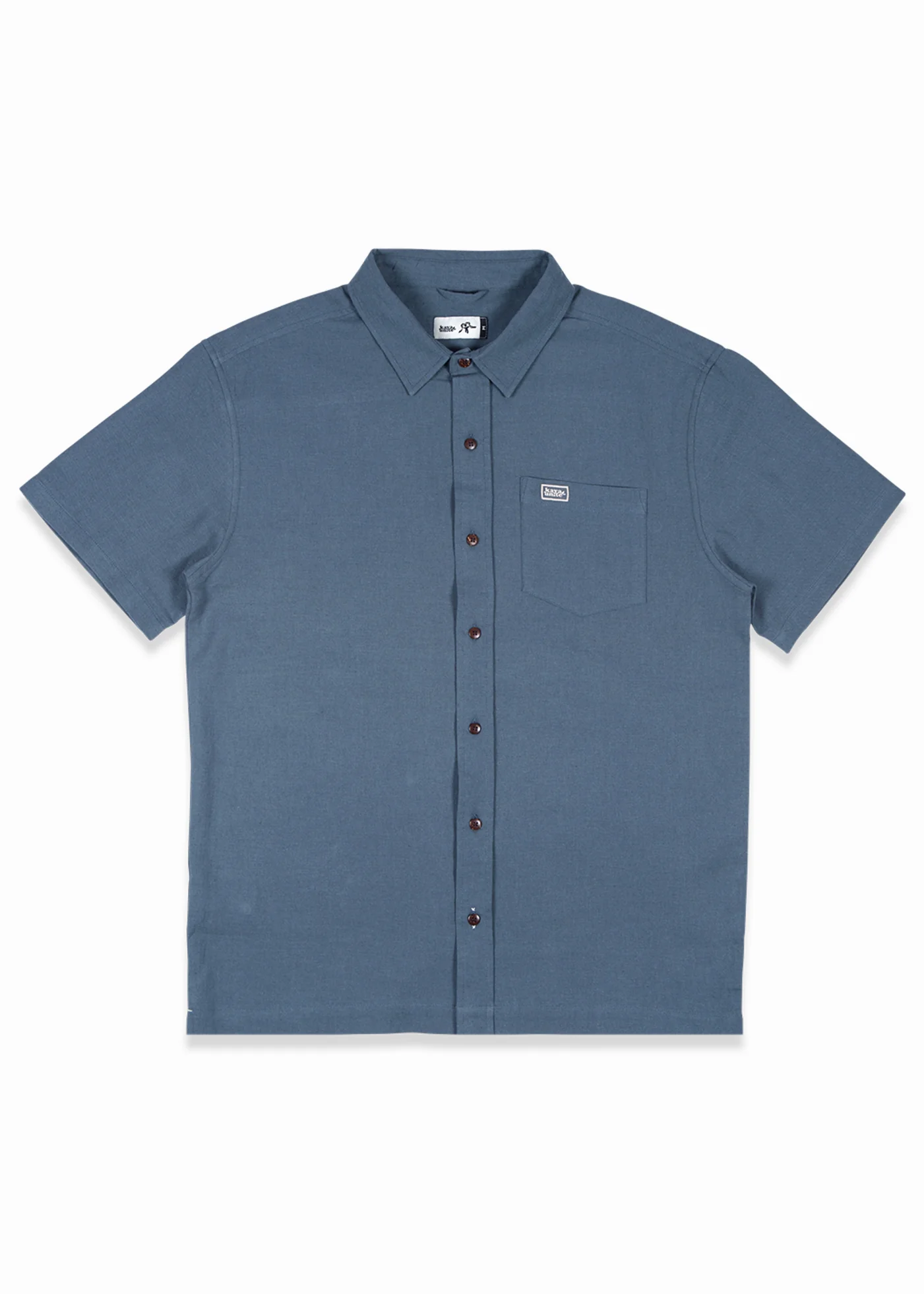 Camisa Clásica Manga Corta Lino Hombre - Petrol - Image 2