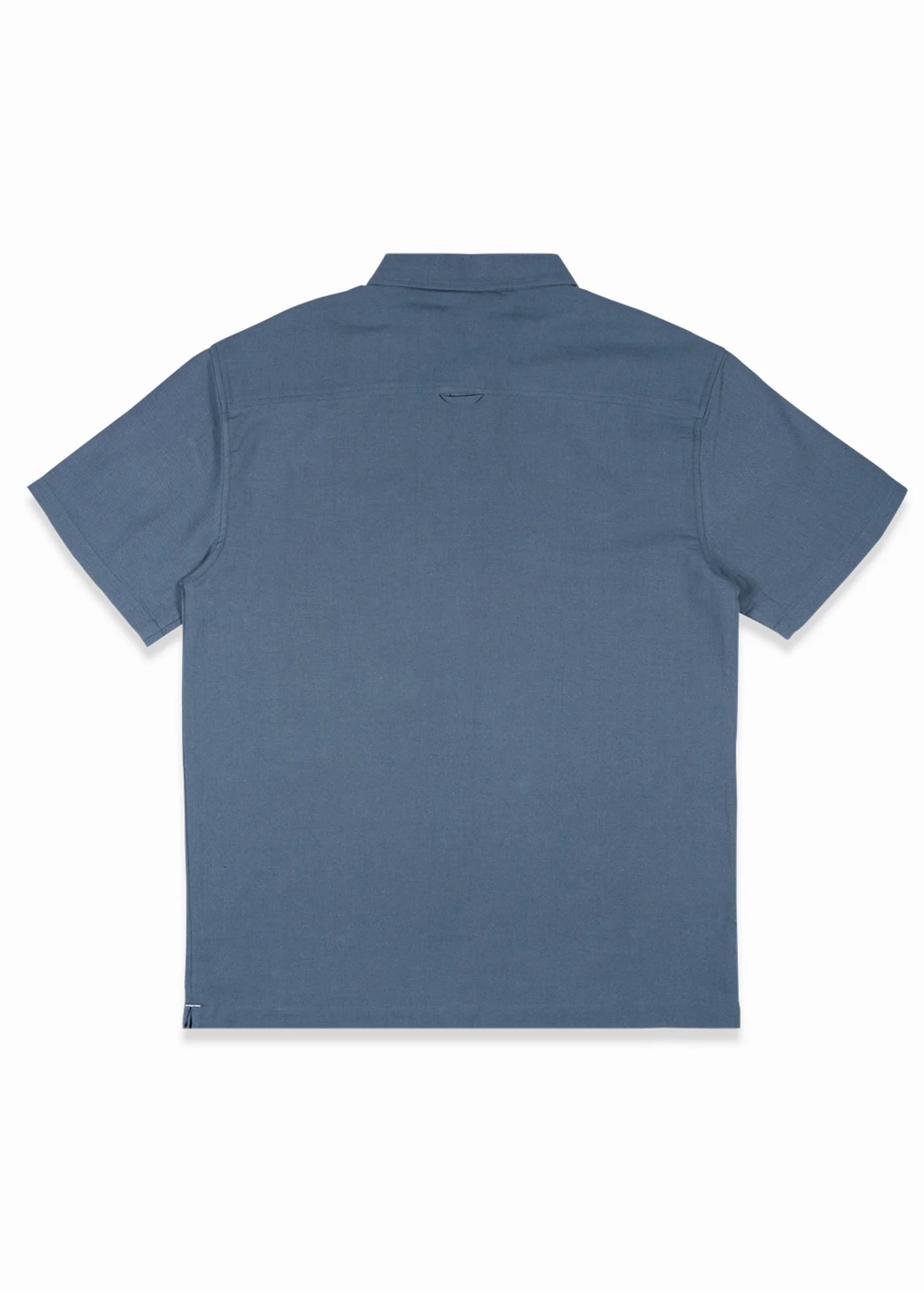 Camisa Clásica Manga Corta Lino Hombre - Petrol - Image 3