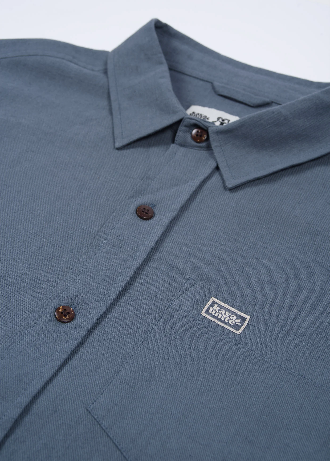 Camisa Clásica Manga Corta Lino Hombre - Petrol - Image 5