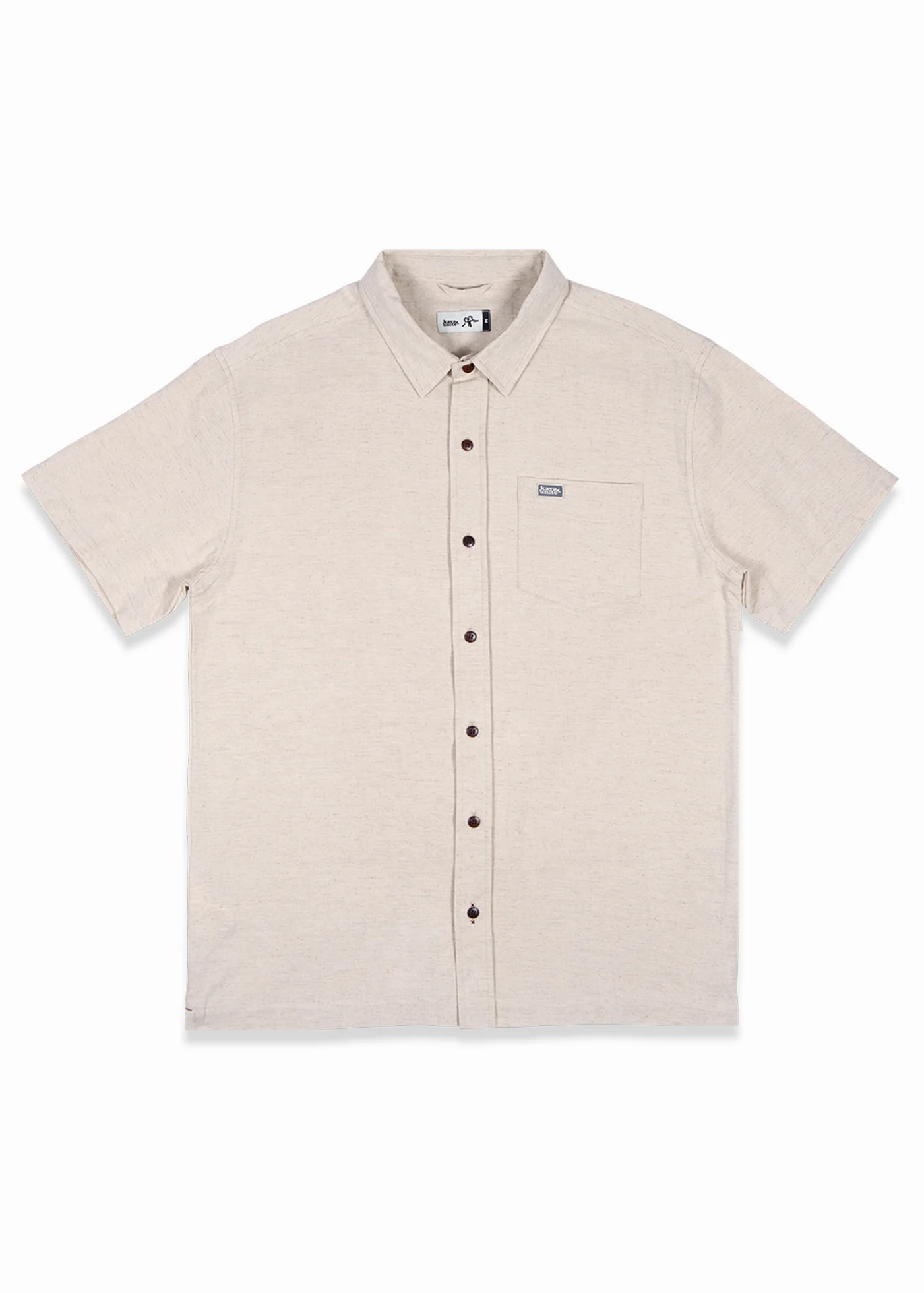 Camisa Clásica Manga Corta Lino Hombre - Sand - Image 2
