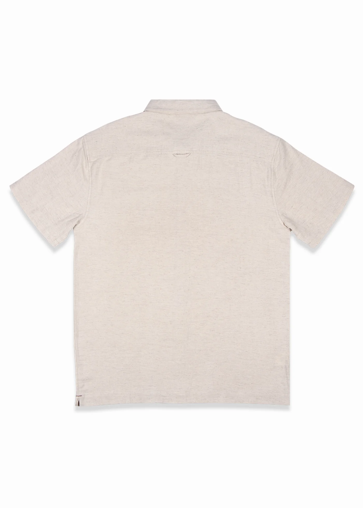 Camisa Clásica Manga Corta Lino Hombre - Sand - Image 3