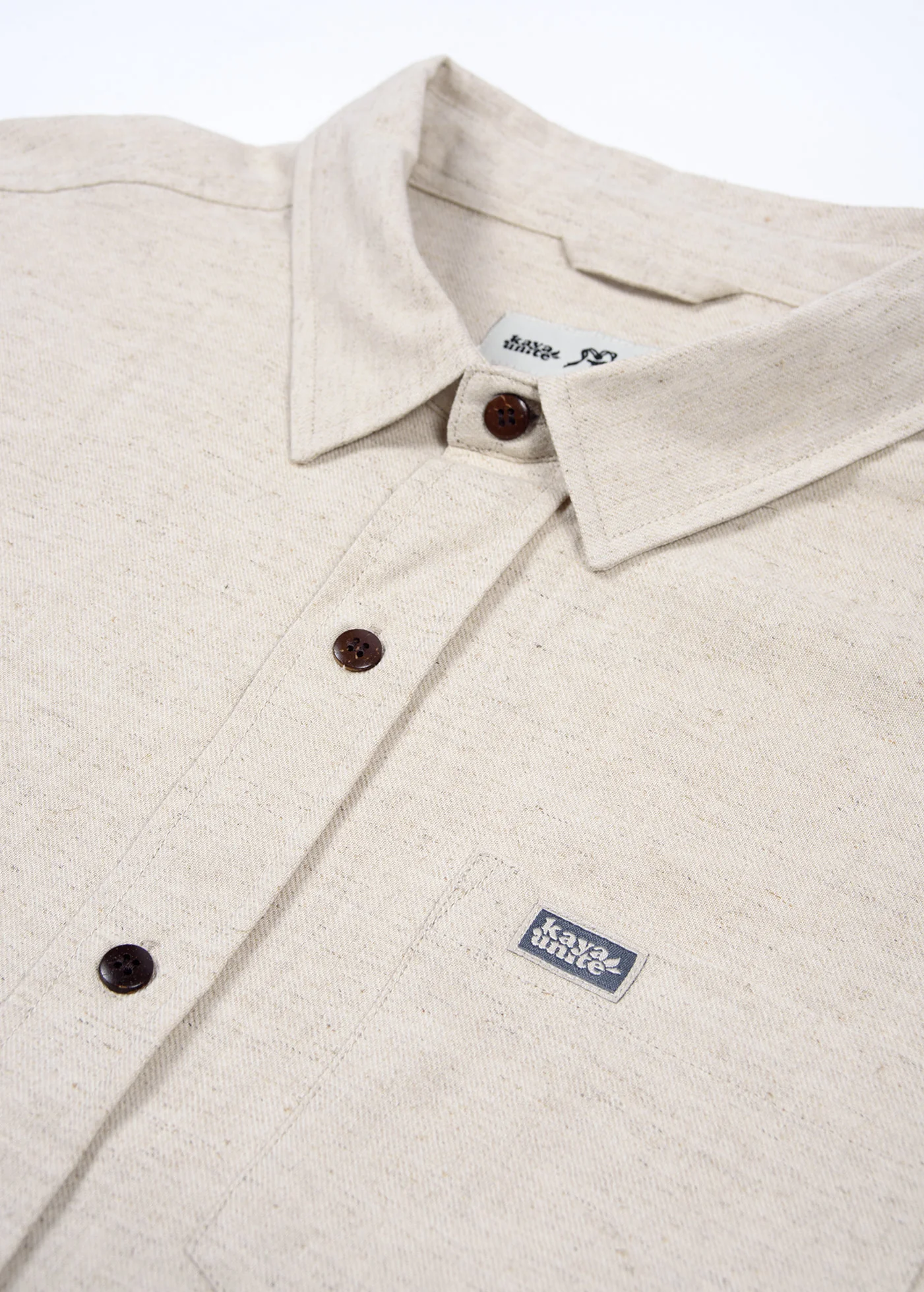 Camisa Clásica Manga Corta Lino Hombre - Sand - Image 5