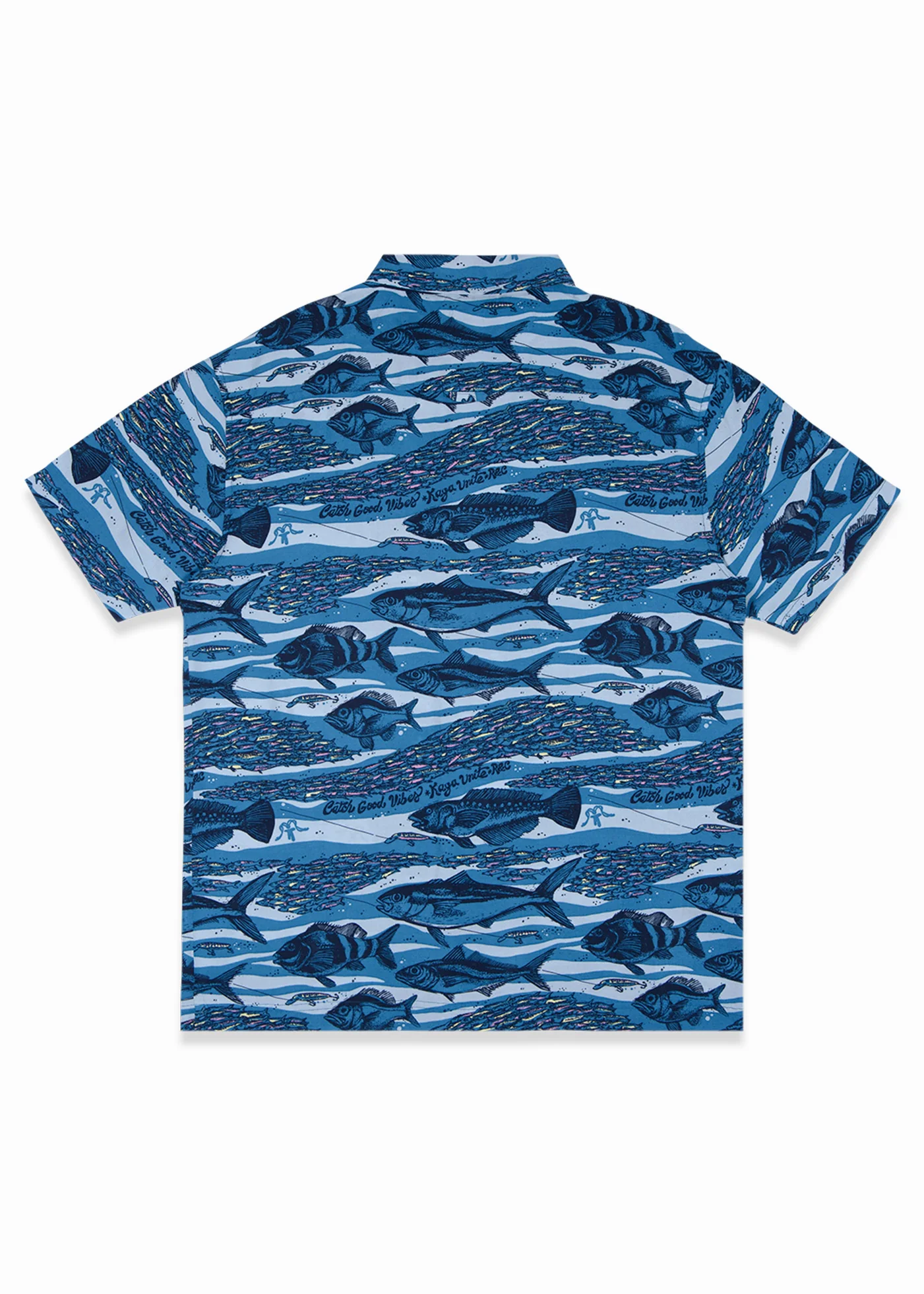 Camisa Diseño Manga Corta Rayón Catch Hombre - Blue - Image 3