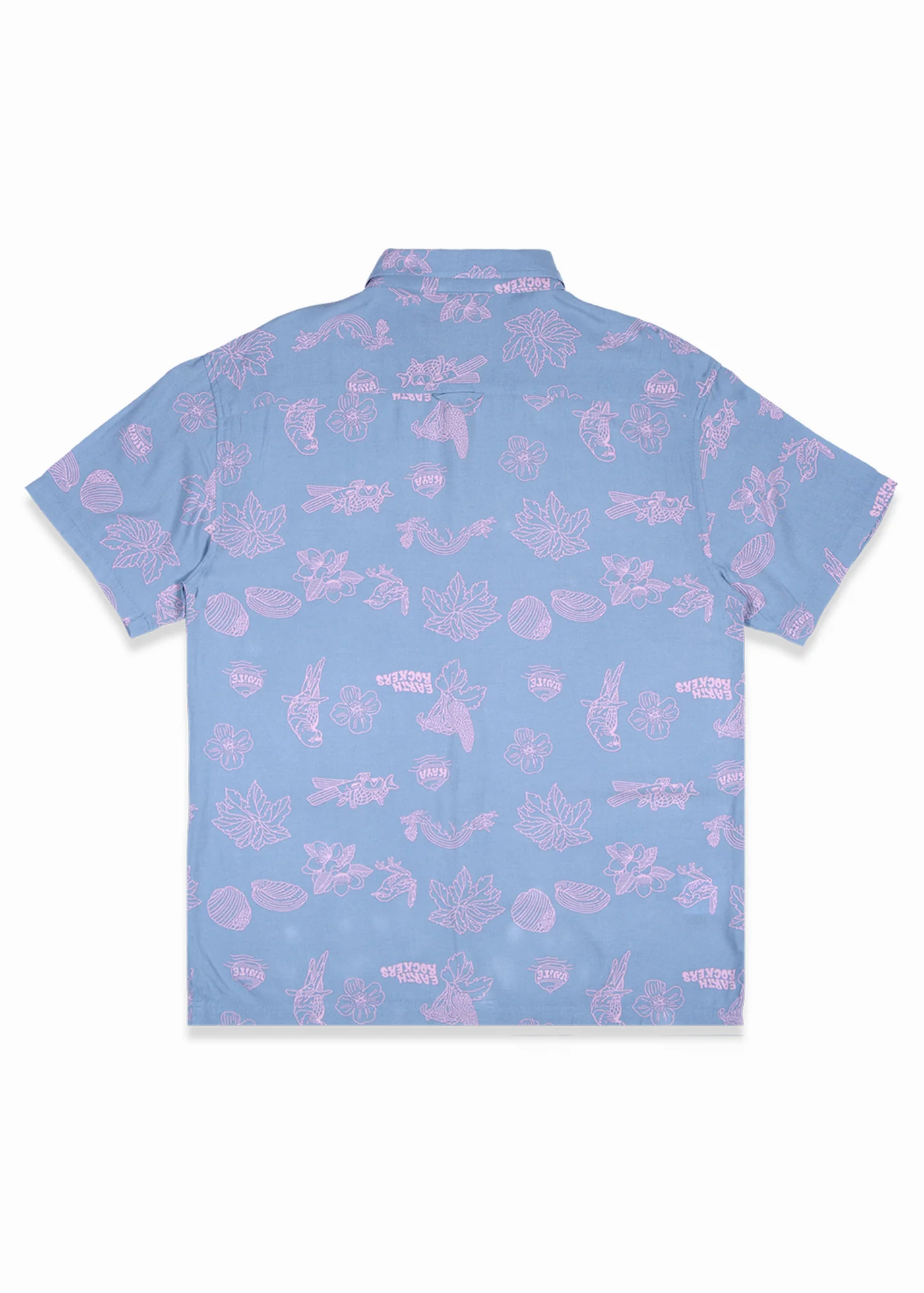 Camisa Diseño Manga Corta Rayón Chilote Hombre - Blue - Image 3