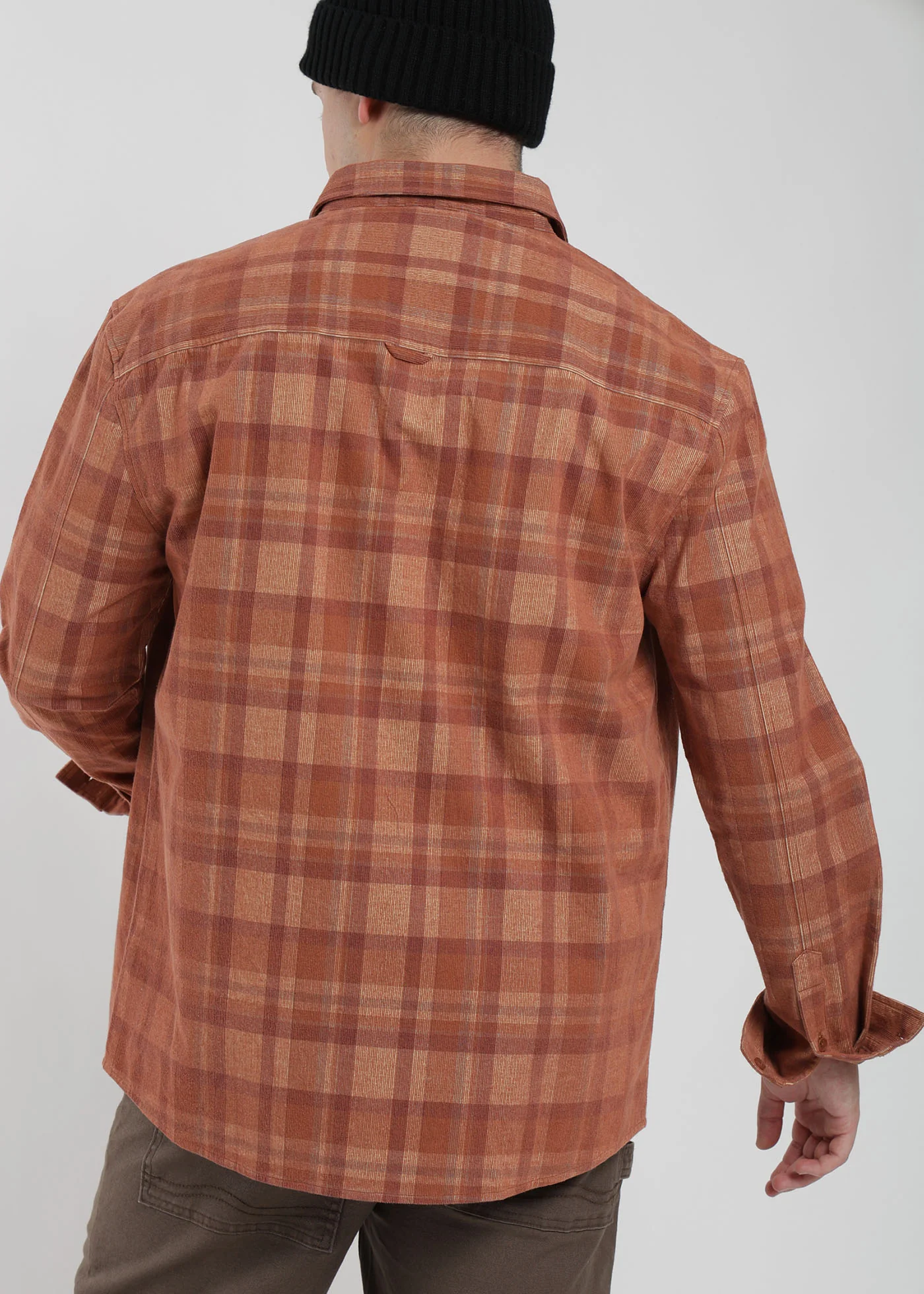 Camisa Manga Larga Cotelé Hombre - Café - Image 6
