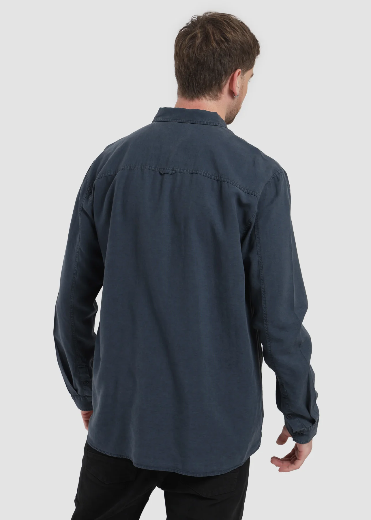 Camisa Manga Larga Tenlin Hombre - Gris - Image 3