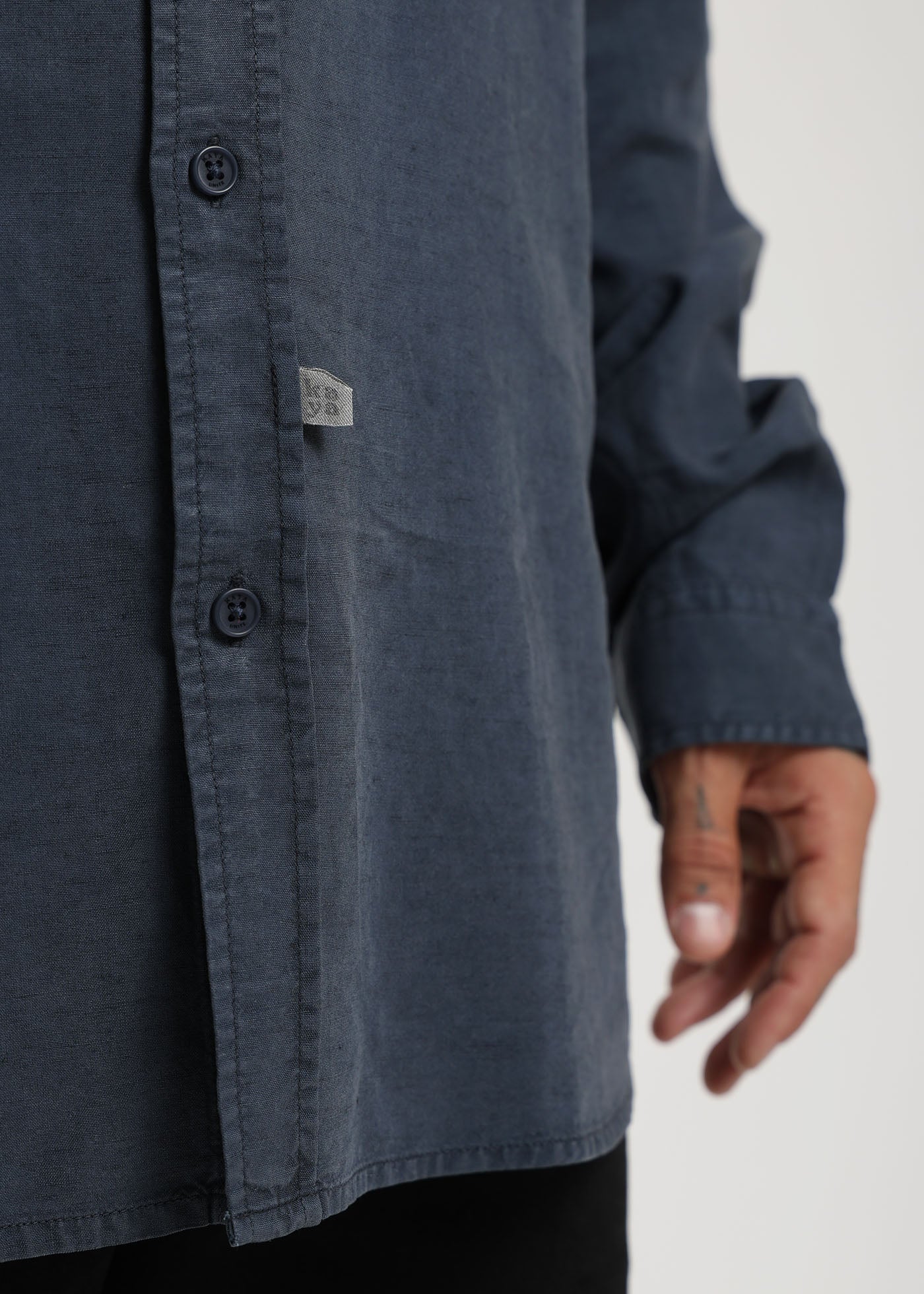 Camisa Manga Larga Tenlin Hombre - Gris - Image 6