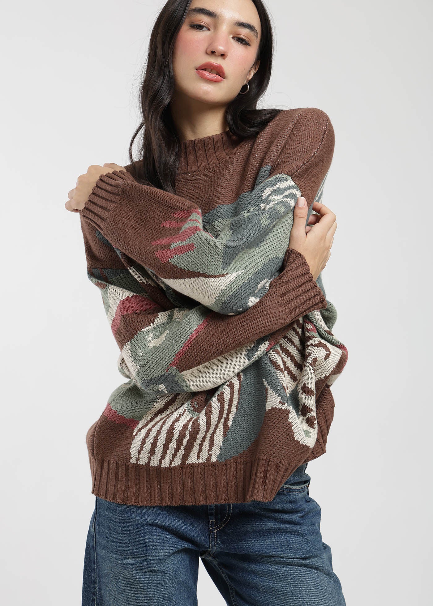 Chaleco Tejido Cuello Redondo Jacquard Mujer - Image 3