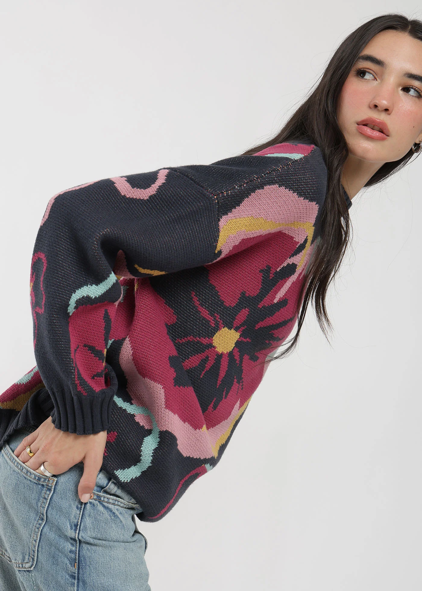 Chaleco Tejido Cuello Redondo Jacquard Mujer - Image 8