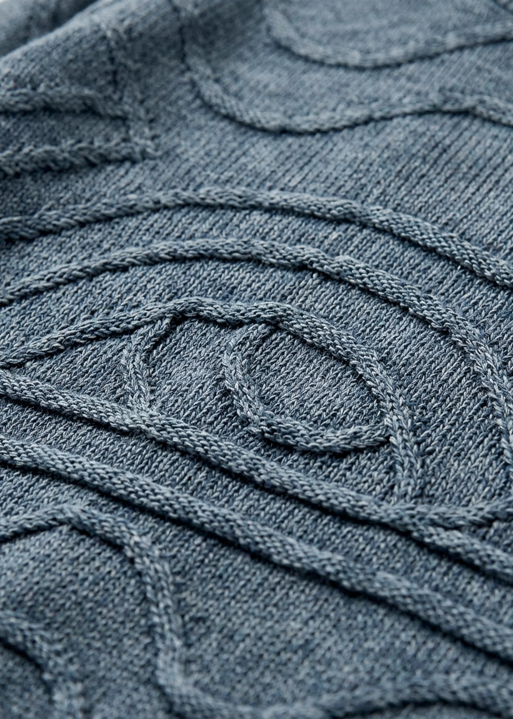 Chaleco Tejido Cuello Redondo Jacquard Niños - Azul - Image 3
