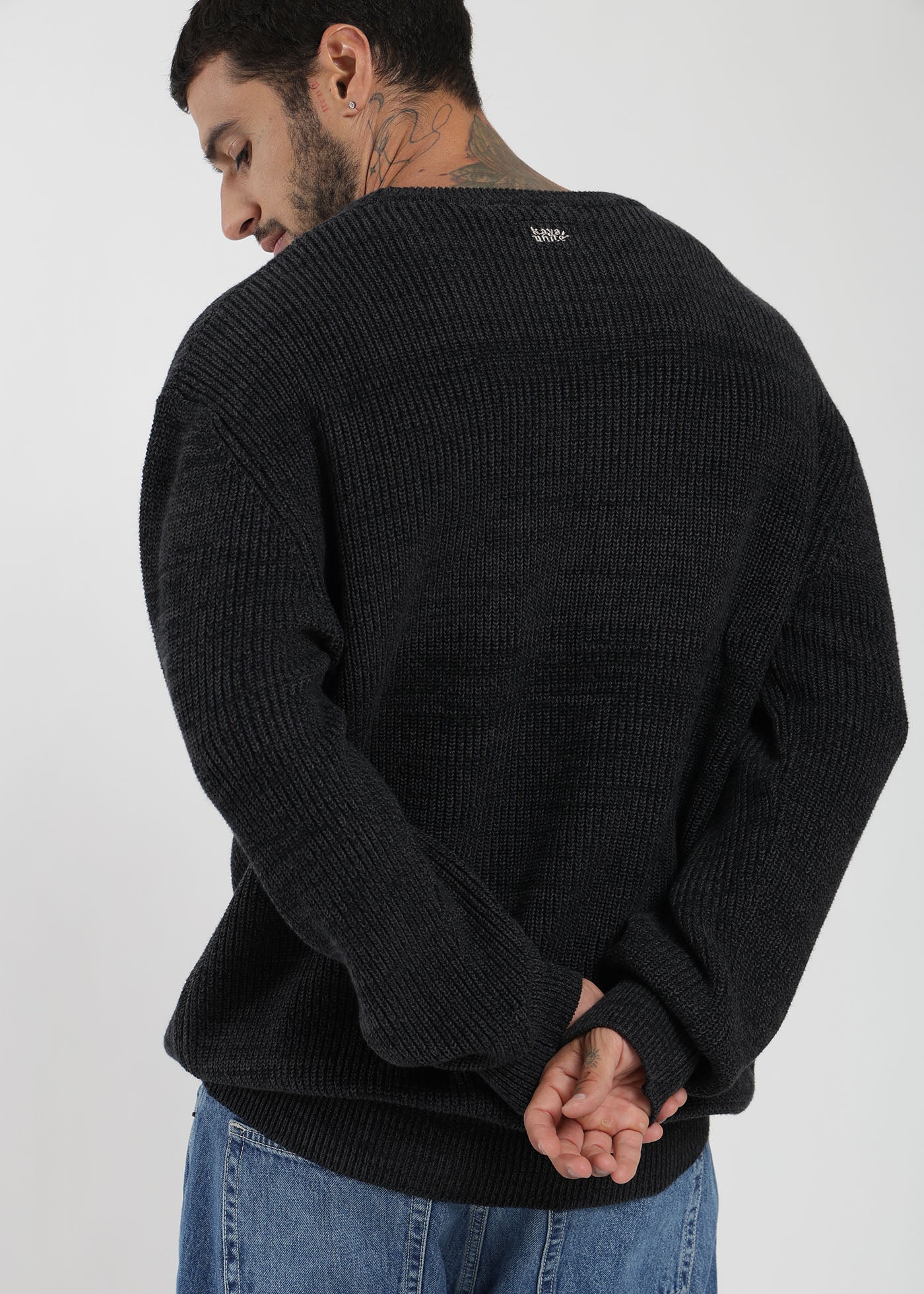 Chaleco Tejido Cuello Redondo Melange Hombre - Image 3