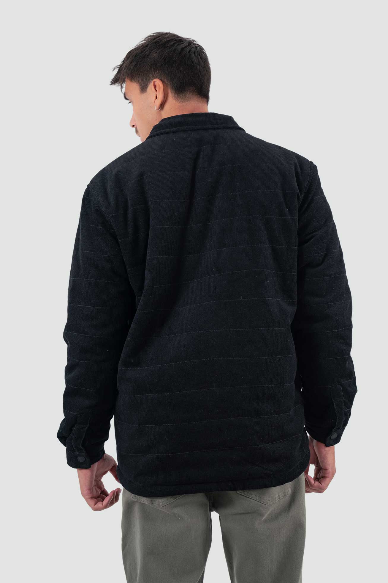 Chaqueta Acolchada Corduroy Yuka Hombre - Negra - Image 2