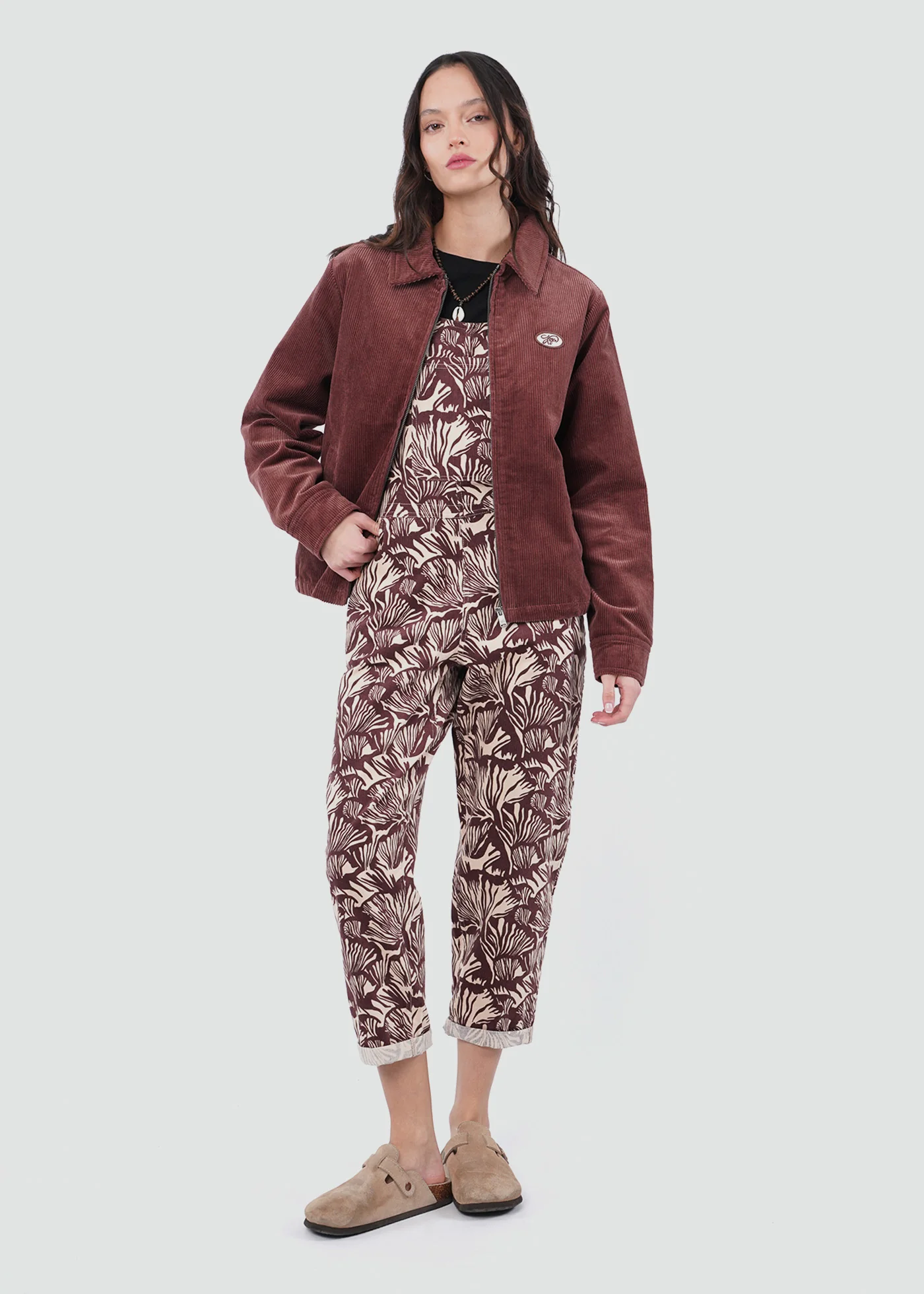 Chaqueta Bomber Cotelé Mujer - Malva