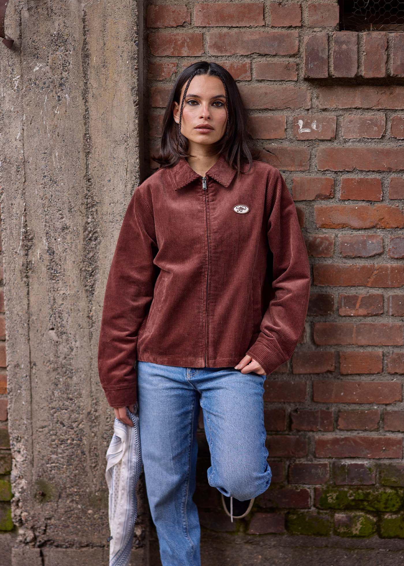 Chaqueta Bomber Cotelé Mujer - Malva - Image 2