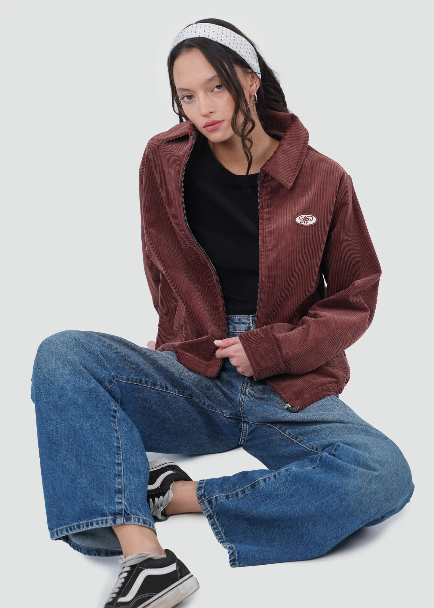 Chaqueta Bomber Cotelé Mujer - Malva - Image 4