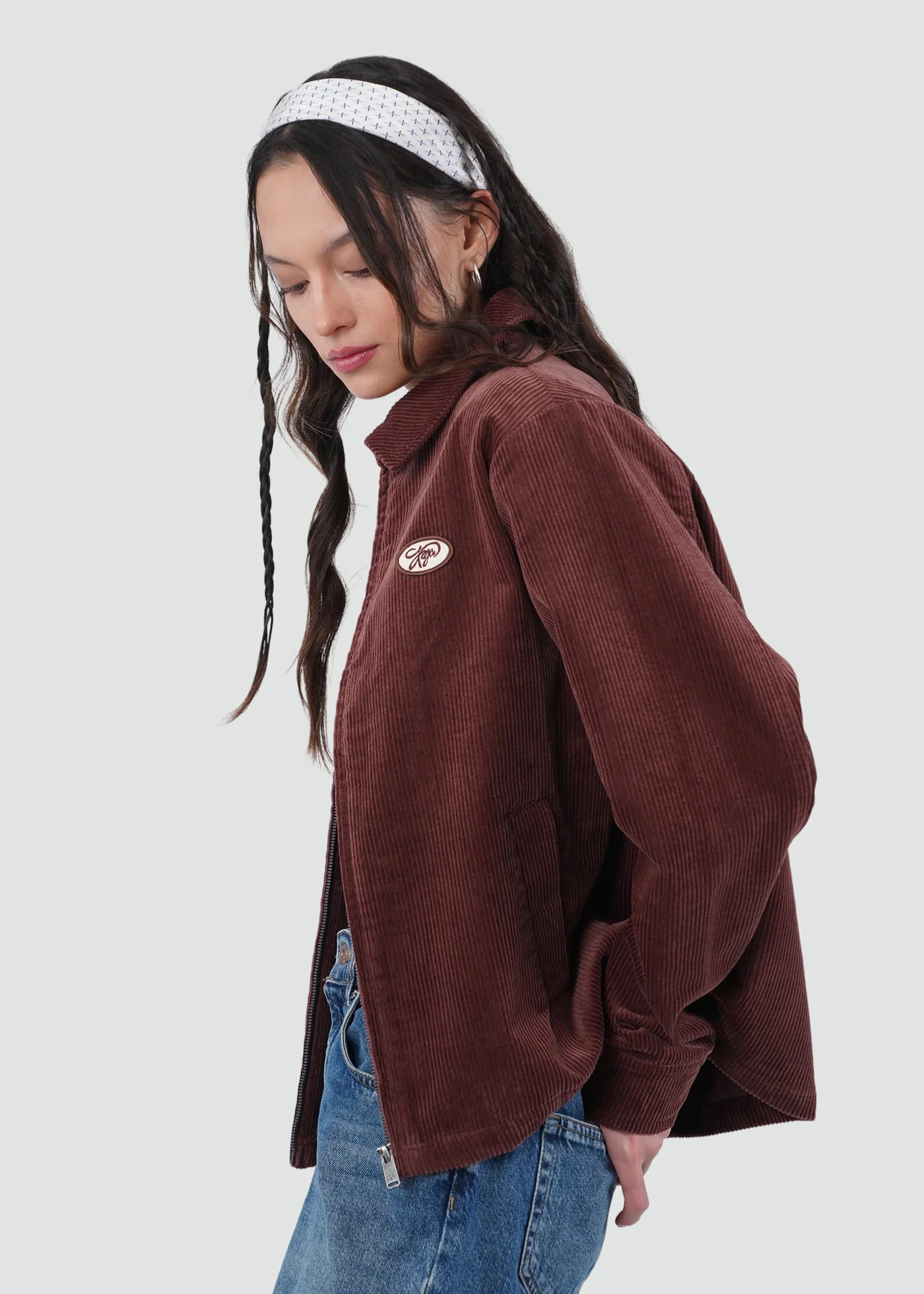Chaqueta Bomber Cotelé Mujer - Malva - Image 5