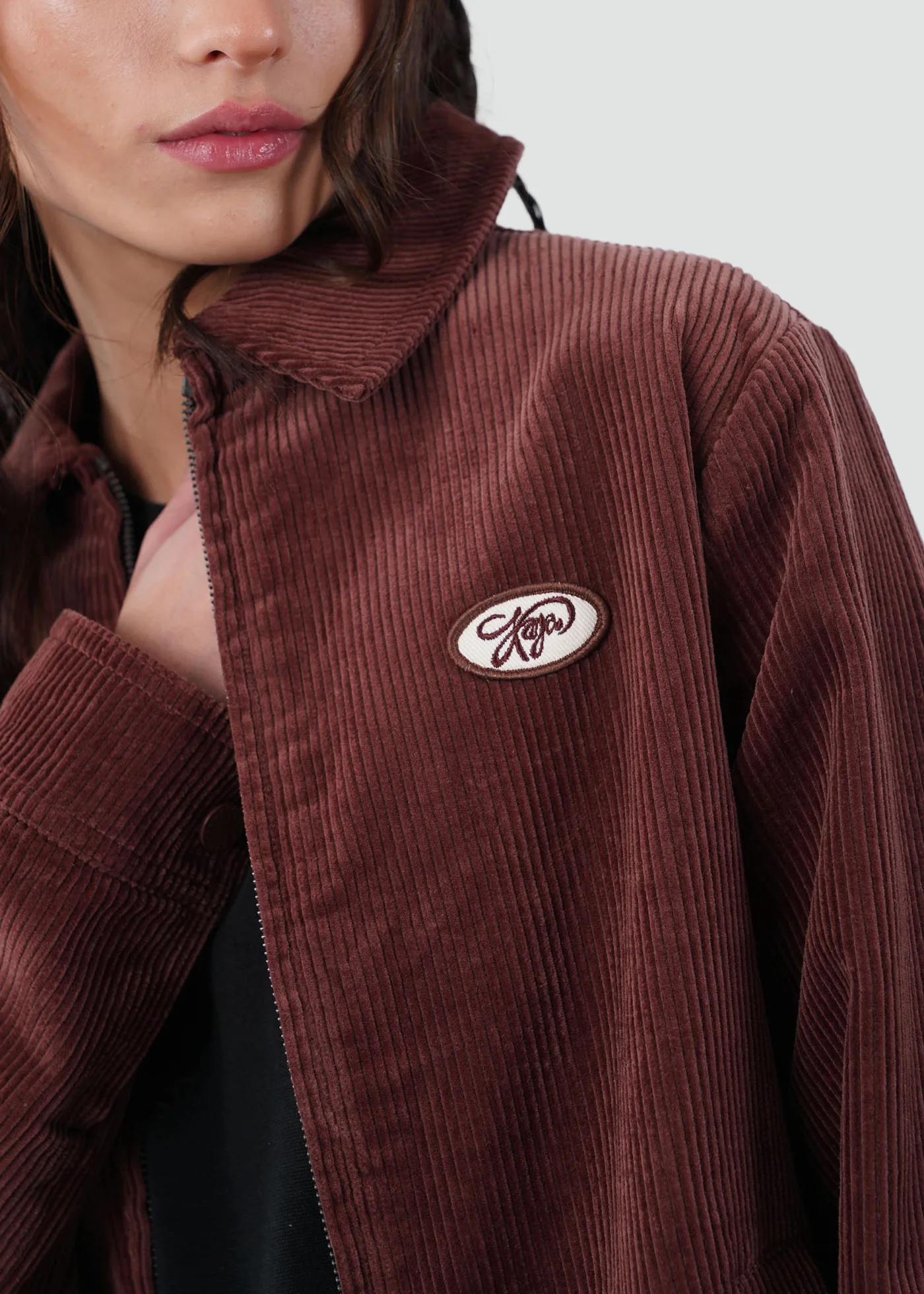 Chaqueta Bomber Cotelé Mujer - Malva - Image 6