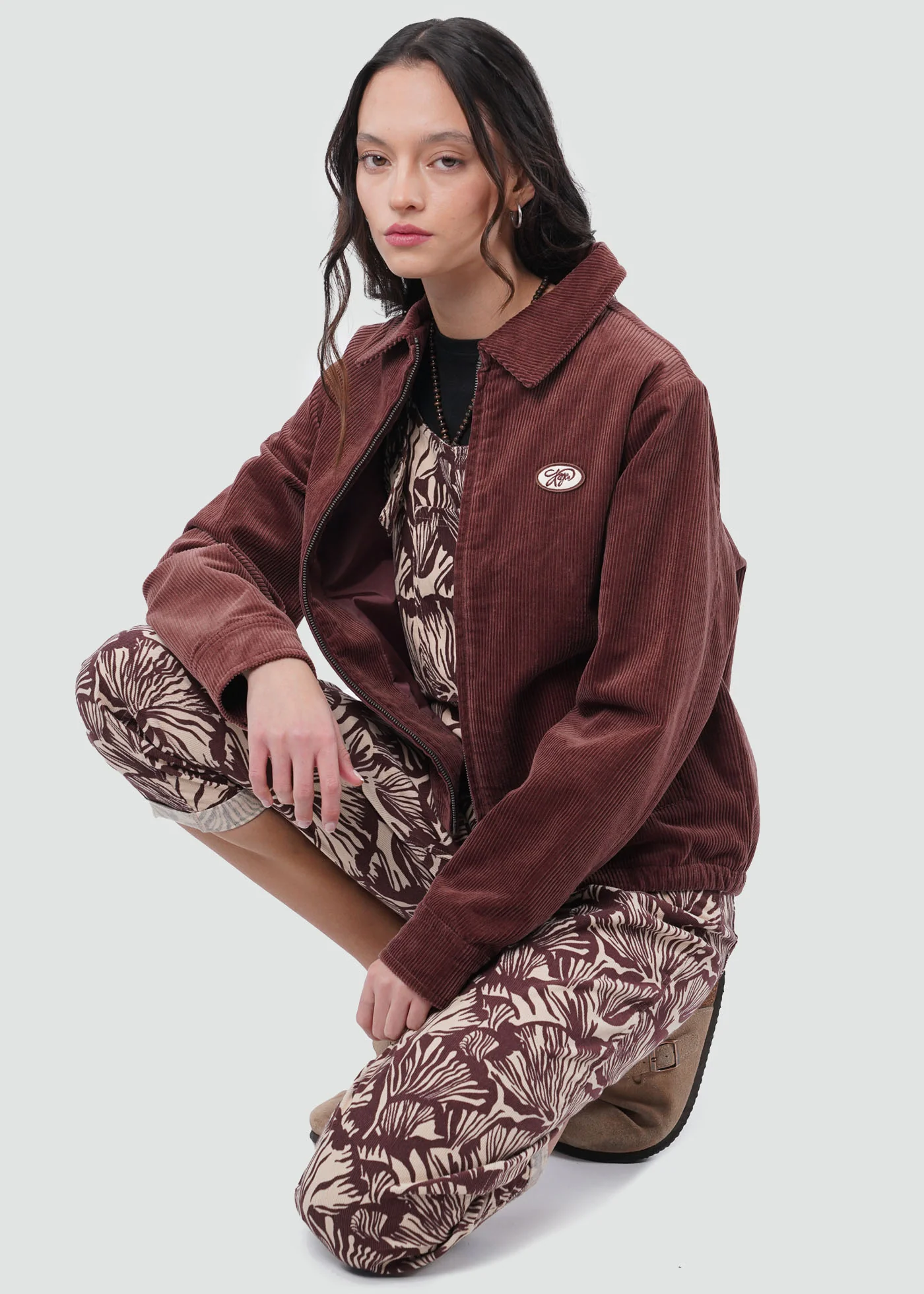 Chaqueta Bomber Cotelé Mujer - Malva - Image 7