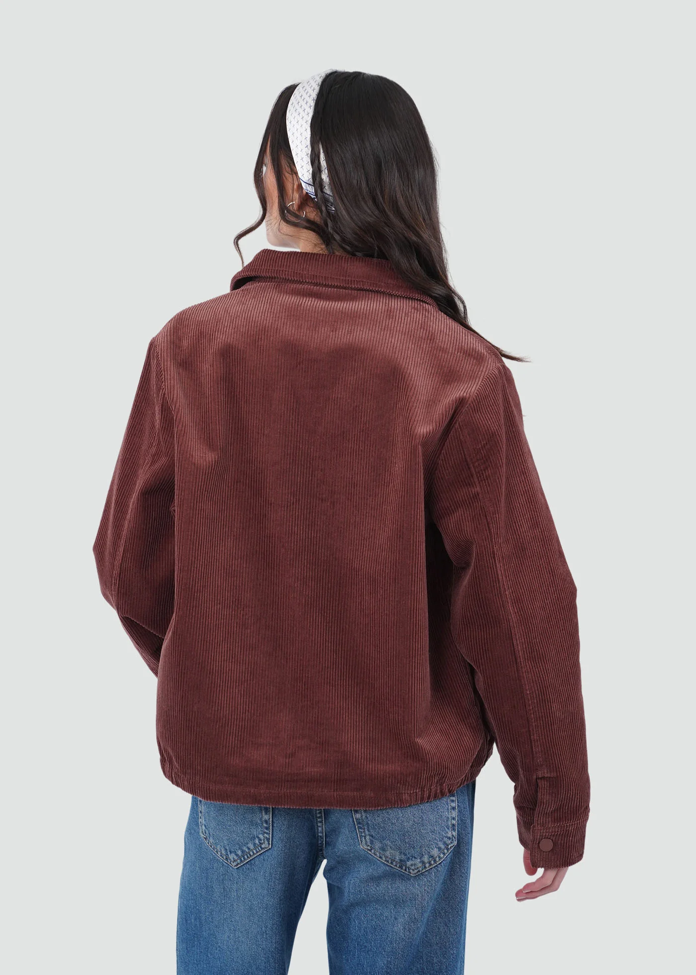 Chaqueta Bomber Cotelé Mujer - Malva - Image 8