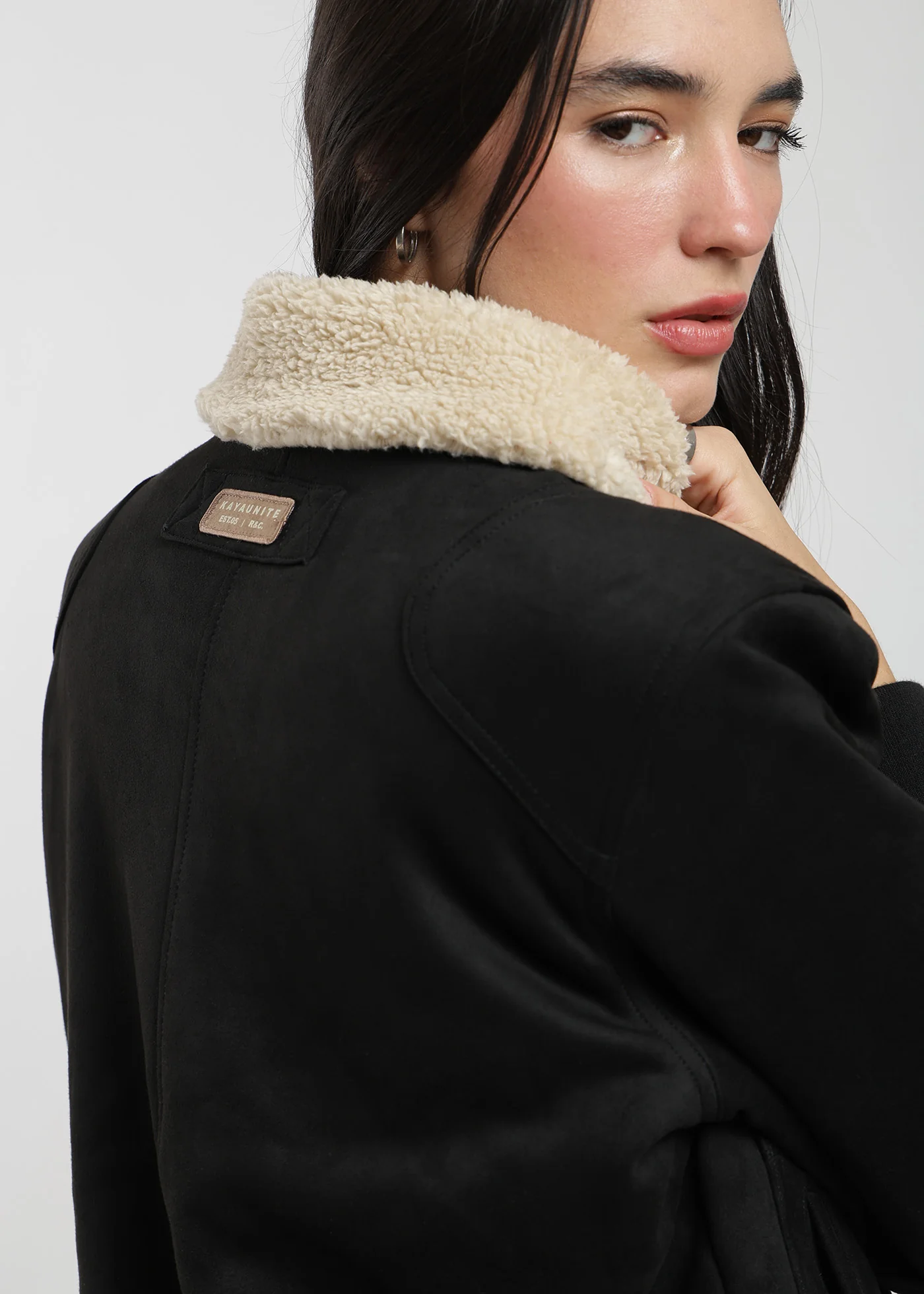 Chaqueta Bomber Suede Mujer - Image 2