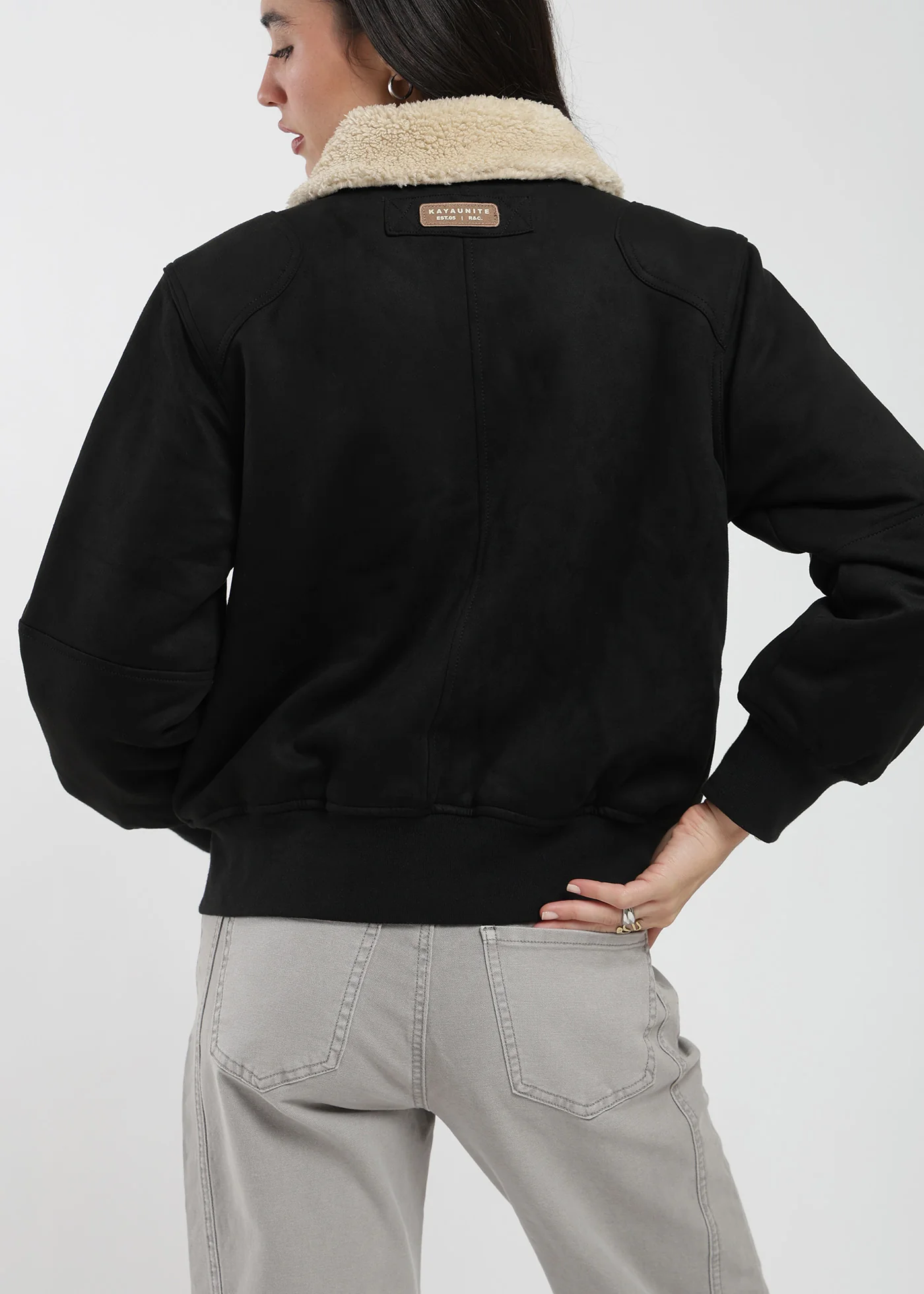 Chaqueta Bomber Suede Mujer - Image 3