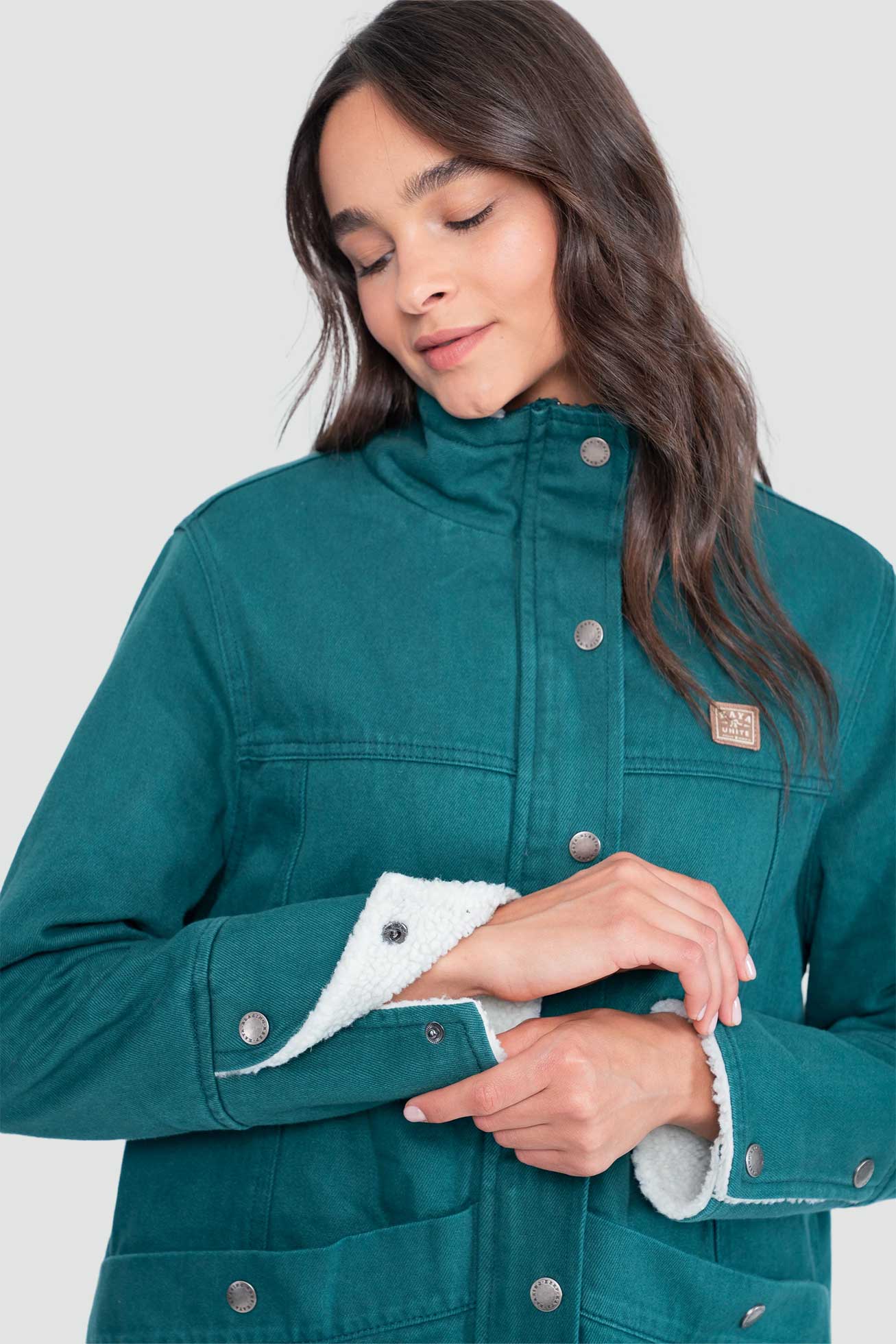 Chaqueta Clásica Amancai Mujer - Petrol - Image 4
