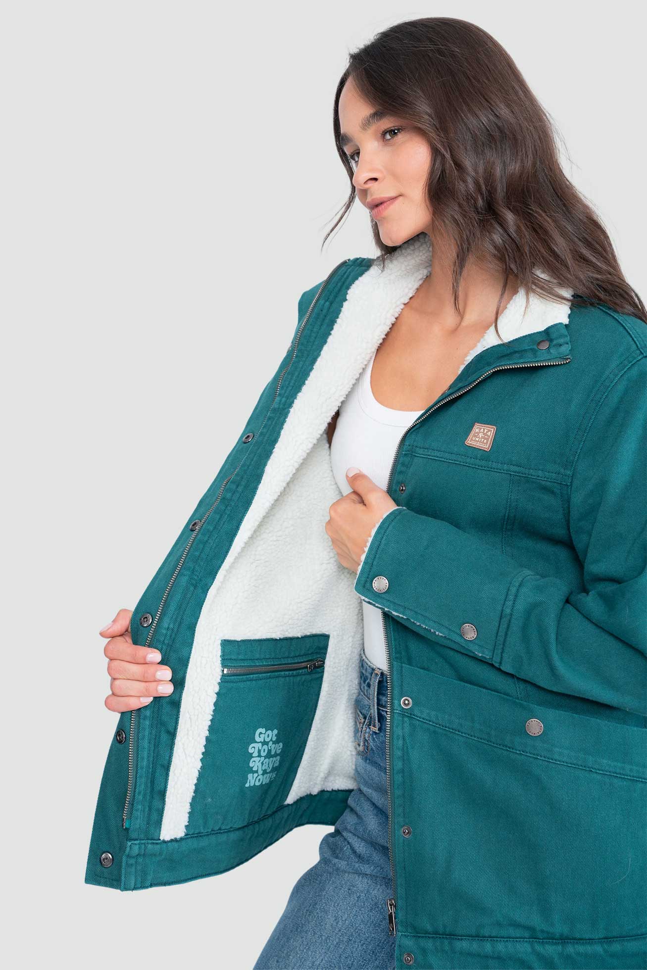 Chaqueta Clásica Amancai Mujer - Petrol - Image 5