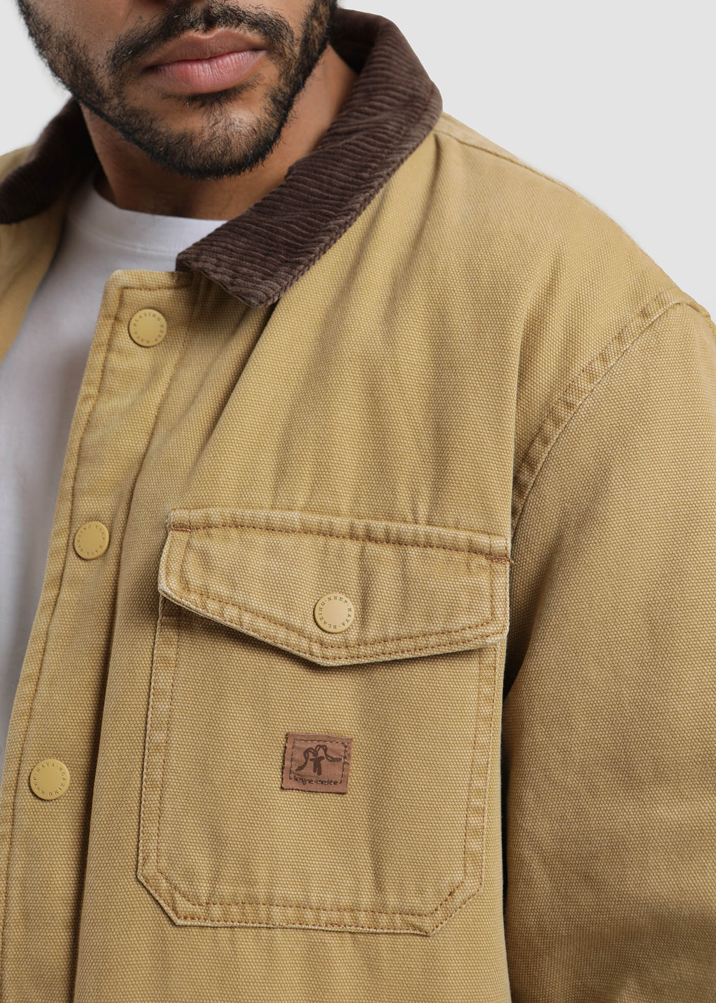 Chaqueta Clásica Canvas Hombre - Caqui - Image 2