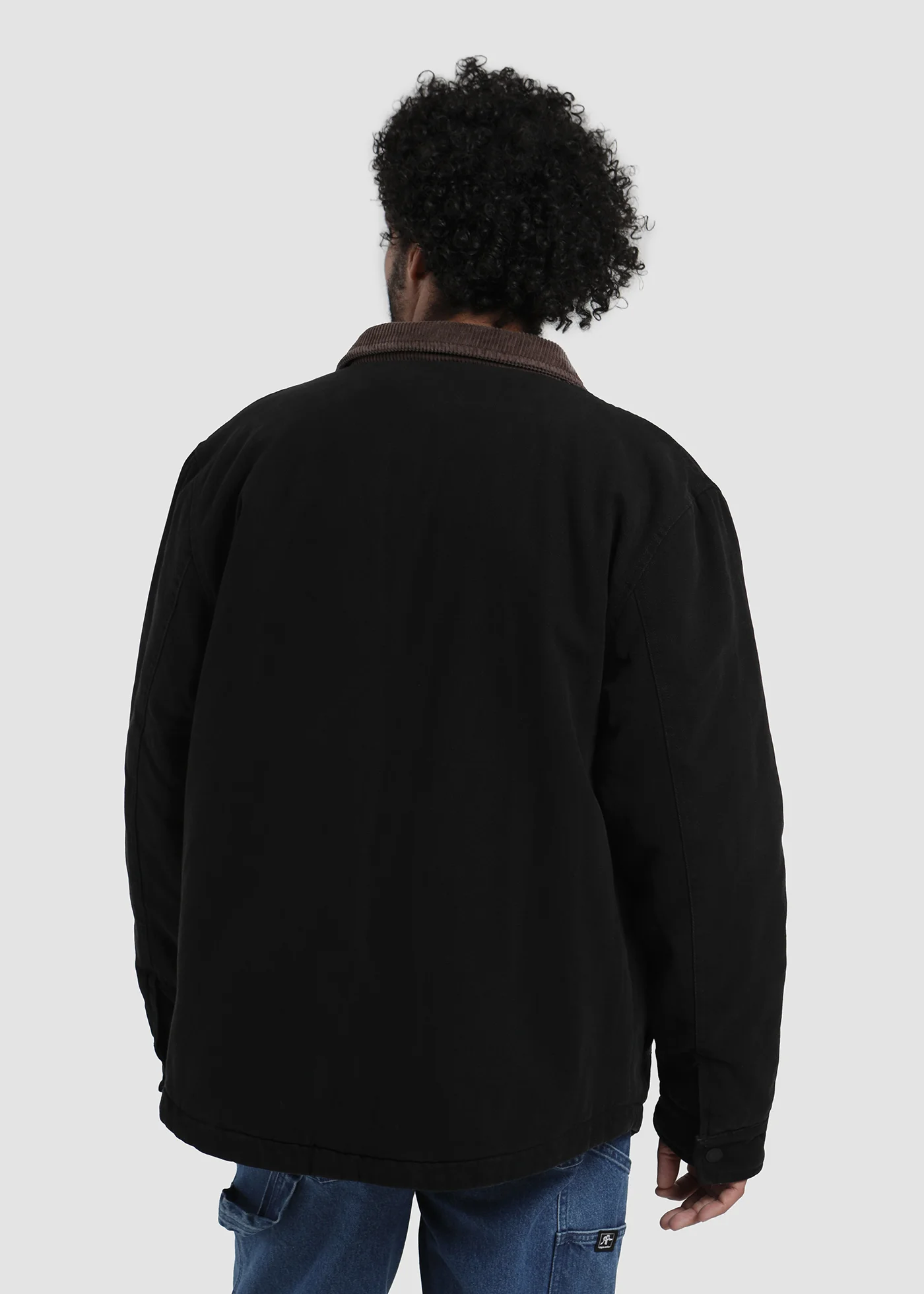 Chaqueta Clásica Canvas Hombre - Negra - Image 3