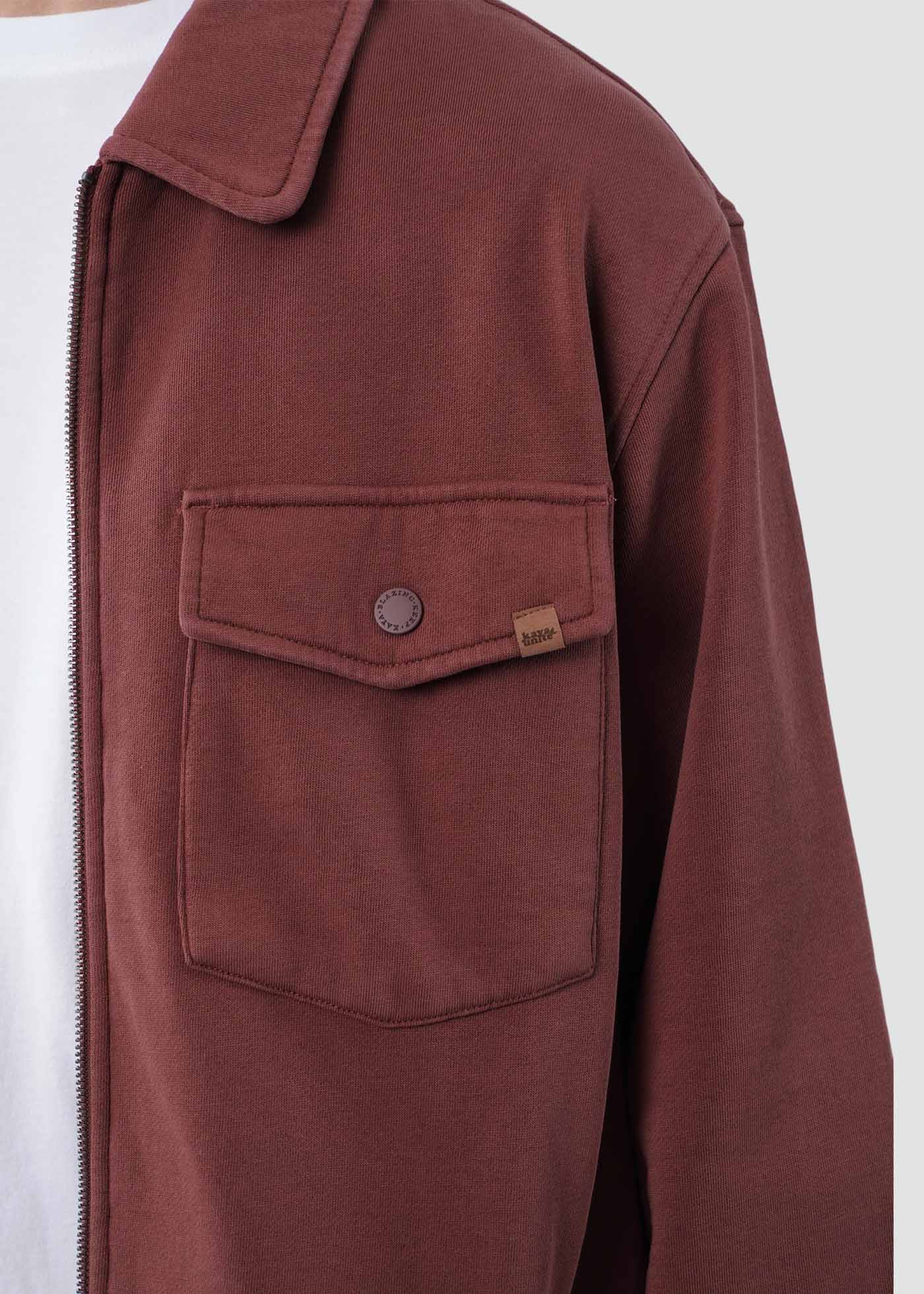 Chaqueta Clásica Jersey Hombre - Burdeo - Image 3