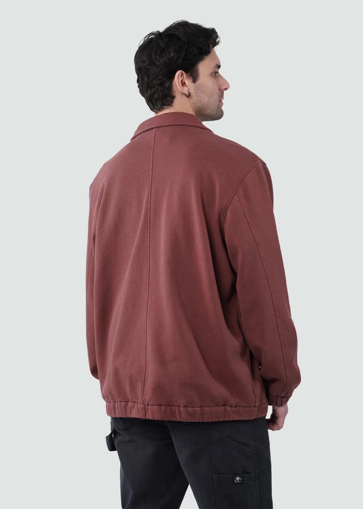 Chaqueta Clásica Jersey Hombre - Burdeo - Image 4