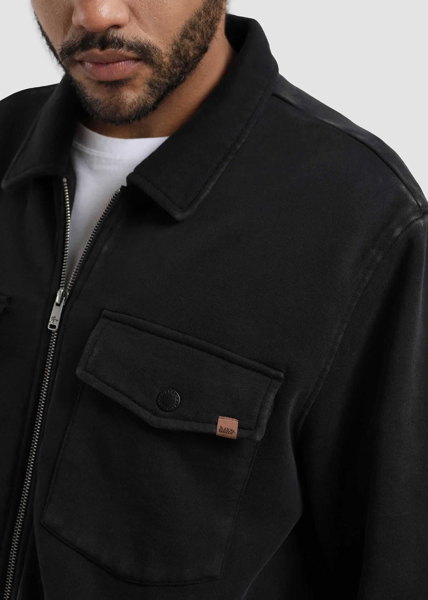Chaqueta Clásica Jersey Hombre - Negra - Image 3