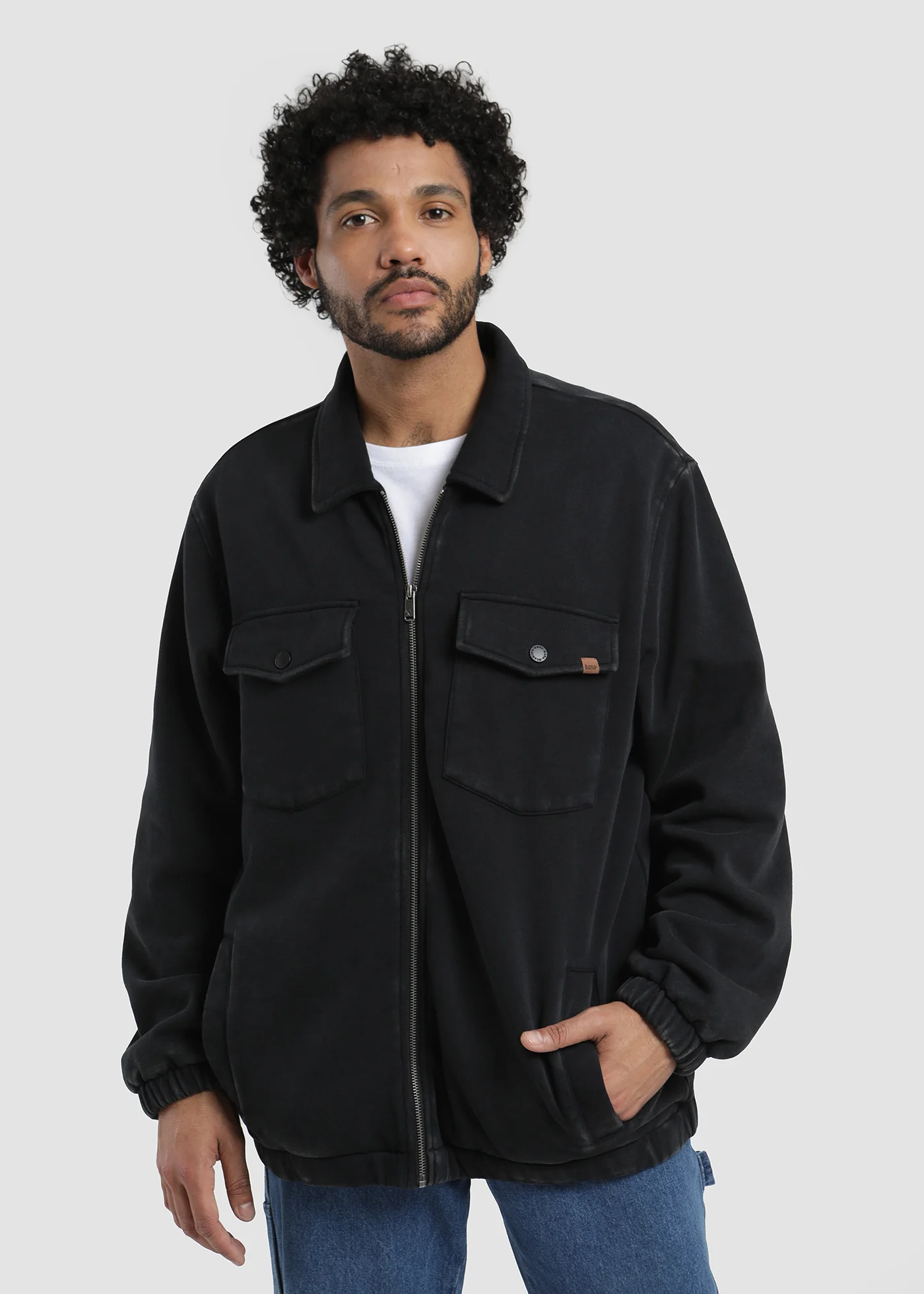 Chaqueta Clásica Jersey Hombre - Negra - Image 5