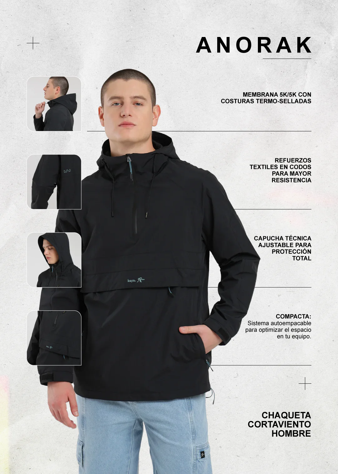 Chaqueta Cortaviento Anorak Hombre - Image 3