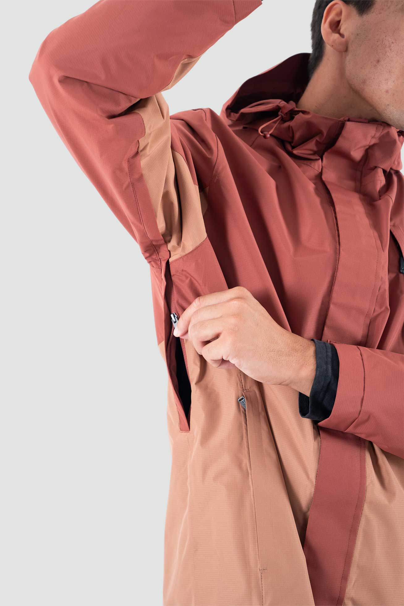Chaqueta Cortaviento Impermeable Nortazo Hombre - Terracota - Image 5