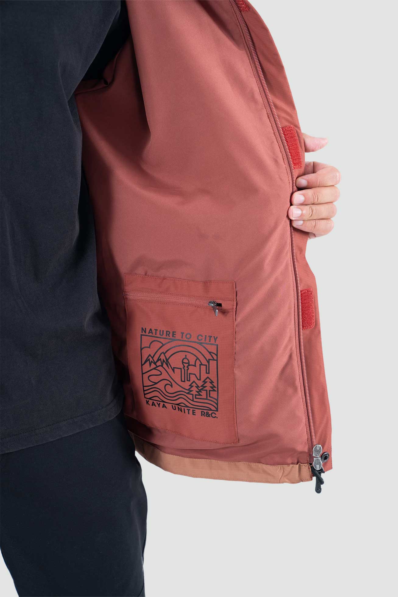 Chaqueta Cortaviento Impermeable Nortazo Hombre - Terracota - Image 7