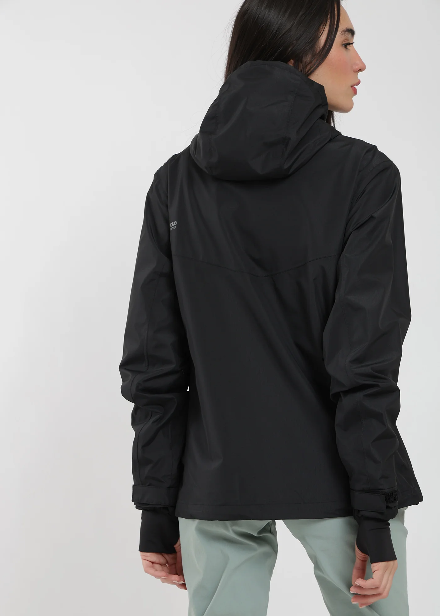 Chaqueta Cortaviento Impermeable Nortazo Mujer - Negro - Image 4