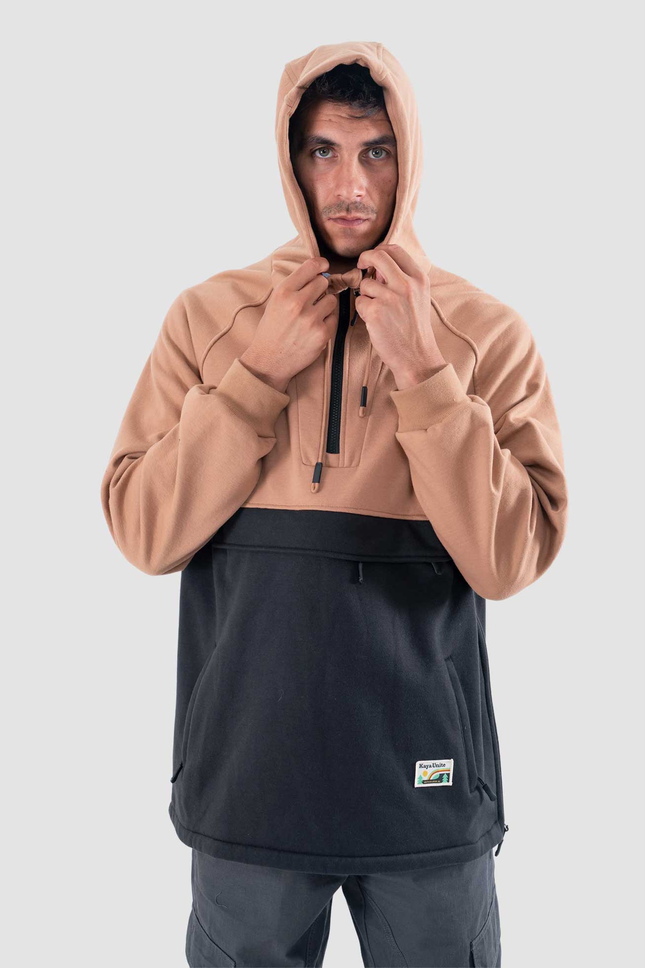 Chaqueta Cortaviento Surazo Hood Hombre - Camel - Image 4