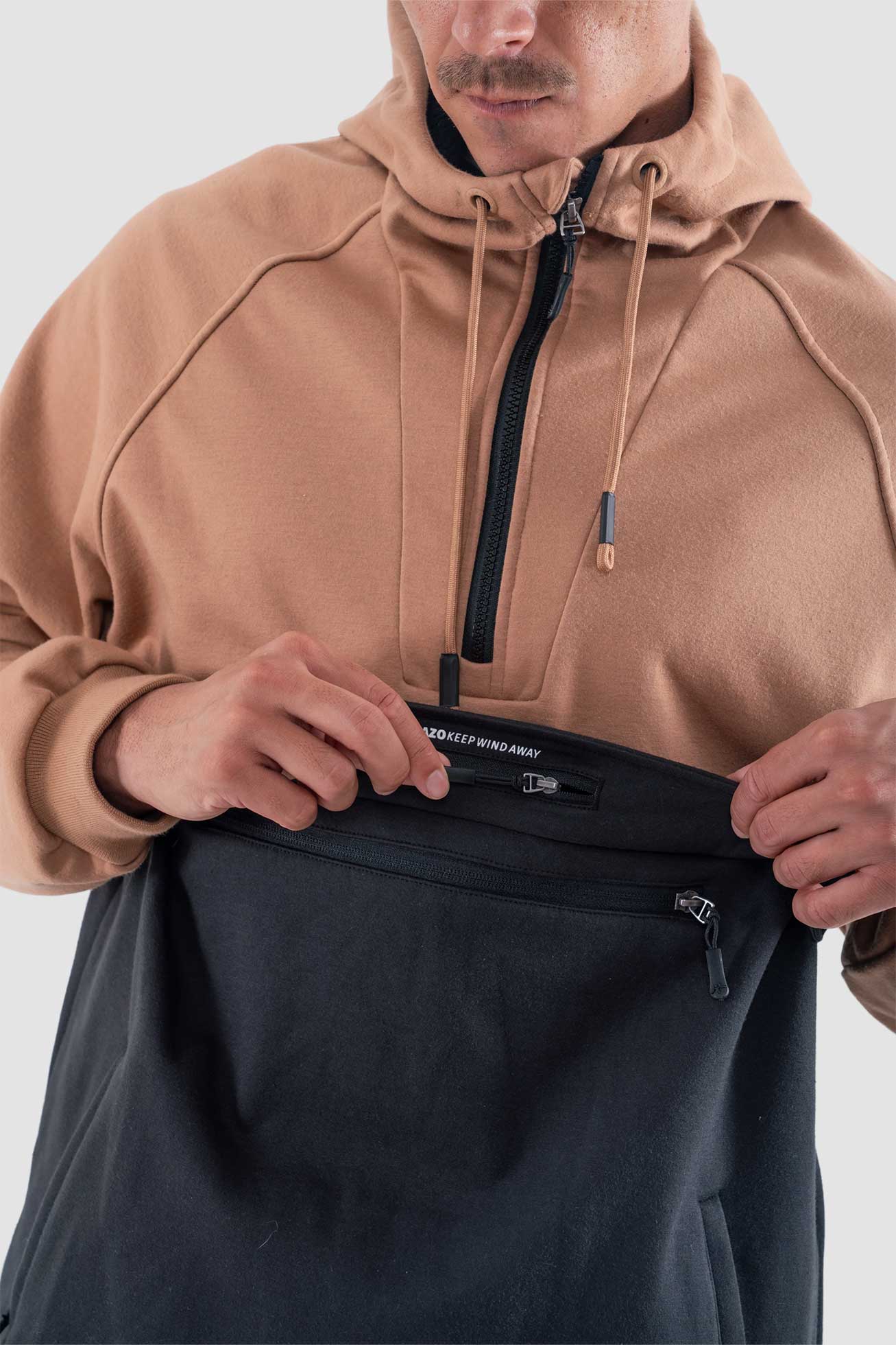 Chaqueta Cortaviento Surazo Hood Hombre - Camel - Image 5