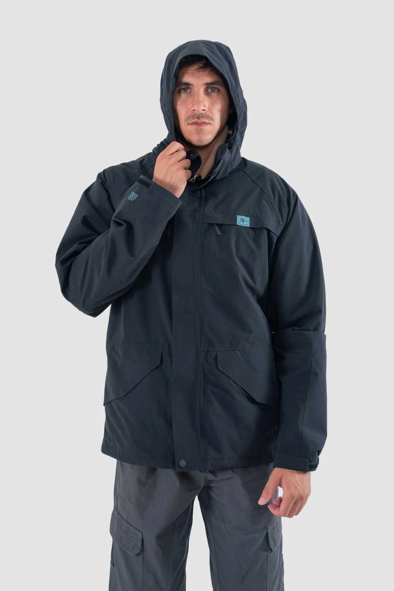 Chaqueta Desmontable Volcano 3 en 1 Hombre - Negra - Image 4