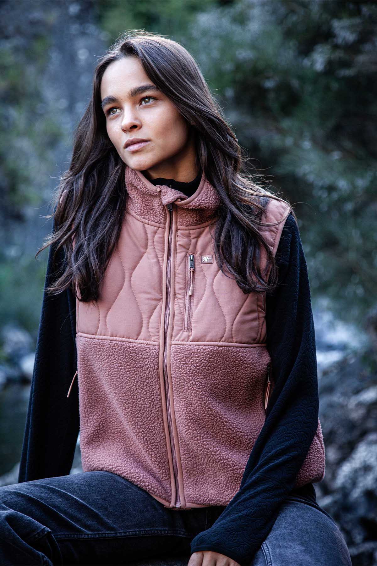Chaqueta Sin Mangas Vest Mujer - Terracota - Image 2