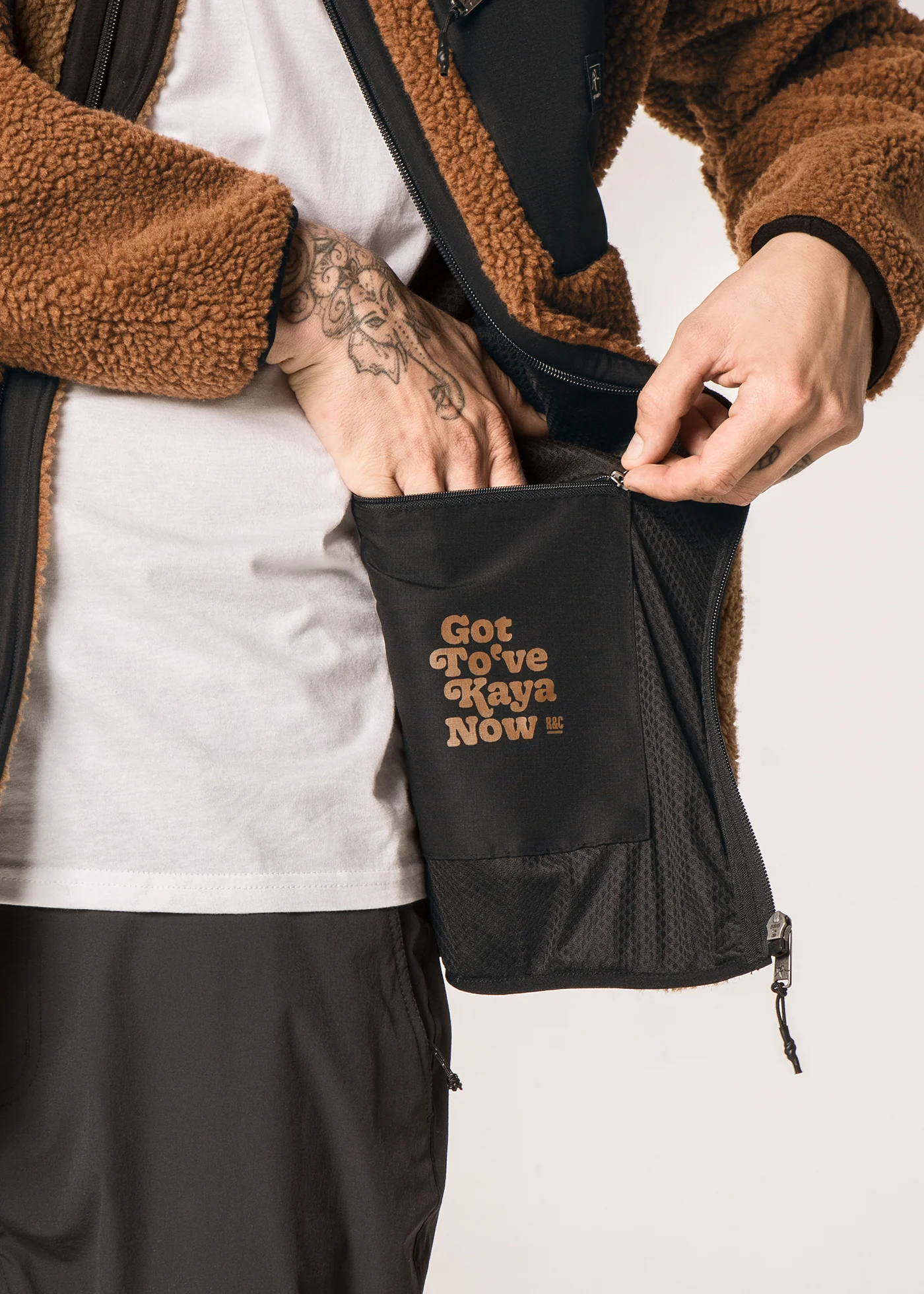 Chiporro Con Cierre Hood Café Hombre - Café - Image 5