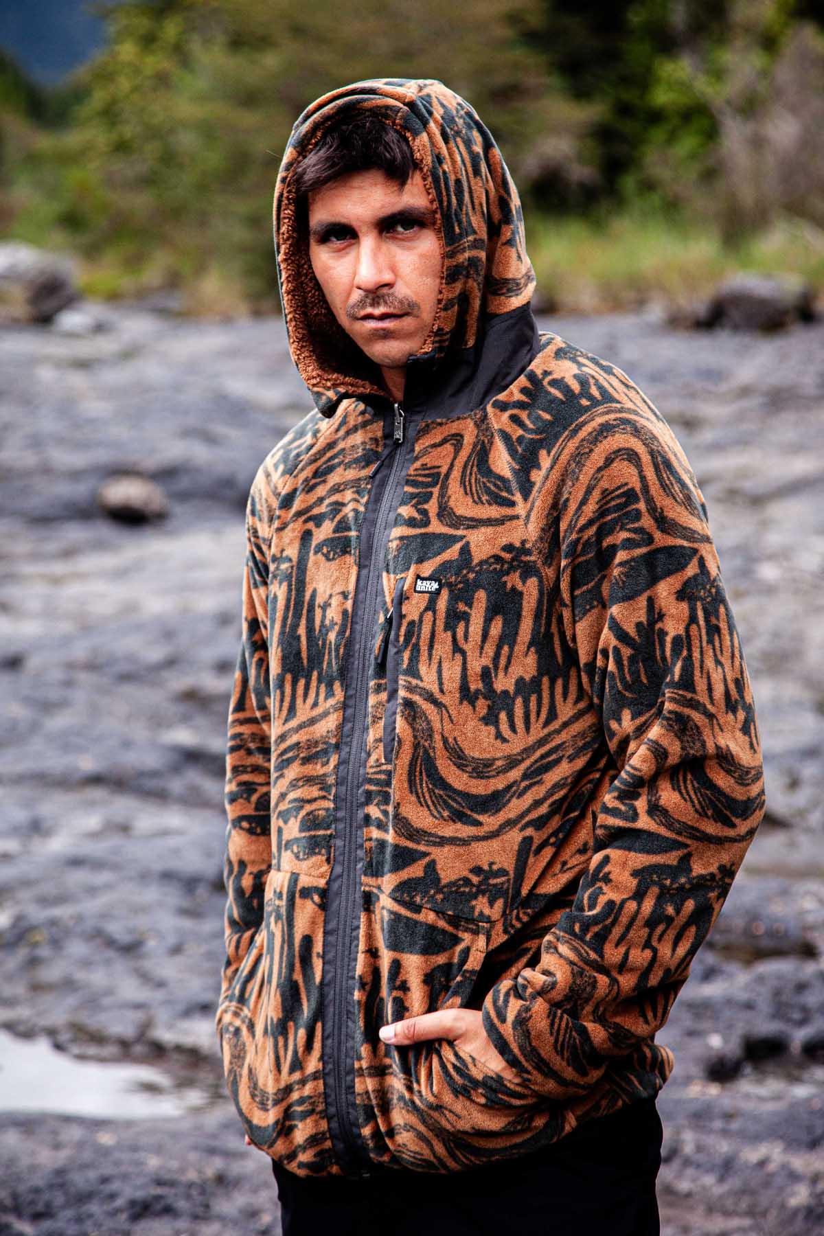 Chiporro Con Cierre Shaggy Grizzly Reversible Hombre - Camel - Image 11