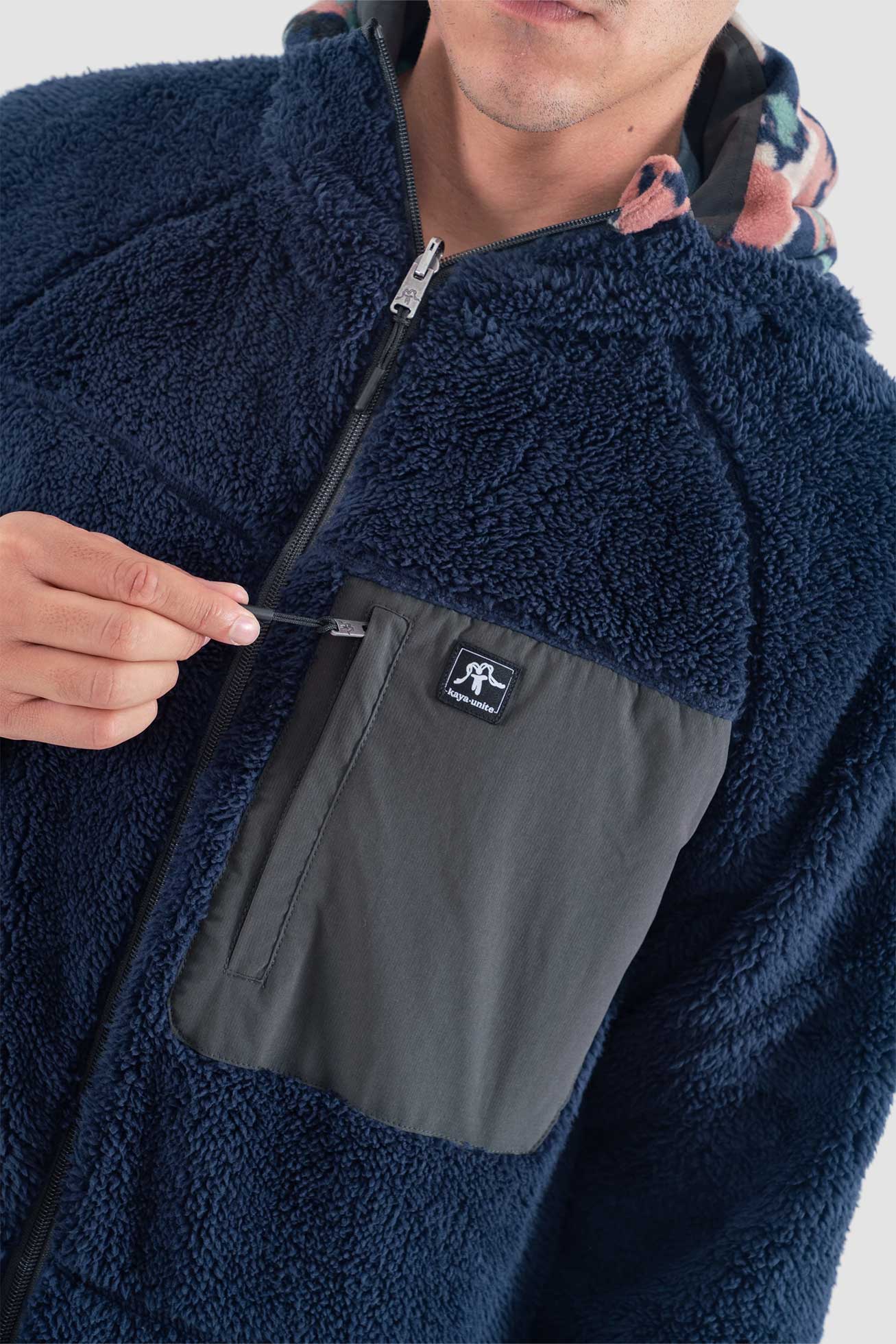 Chiporro Con Cierre Shaggy Grizzly Reversible Hombre - Navy - Image 4