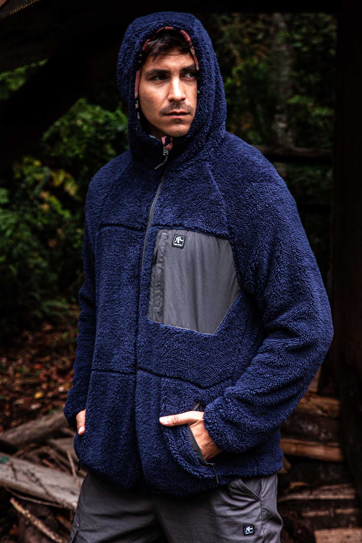Chiporro Con Cierre Shaggy Grizzly Reversible Hombre - Navy - Image 7